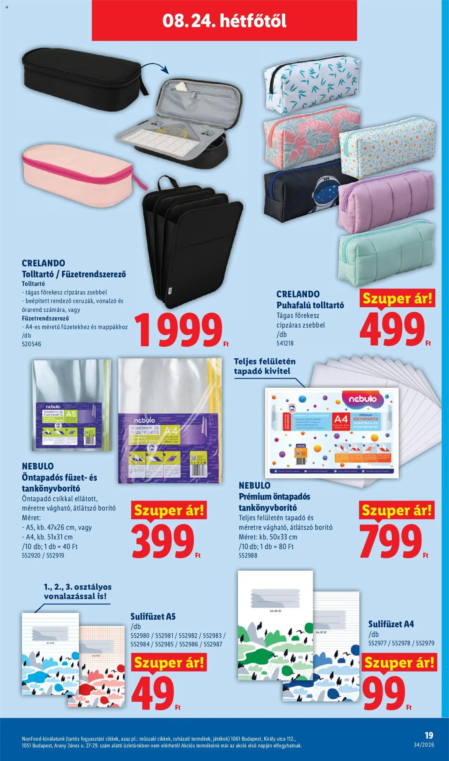 Lidl újság 2026.08.19. Lidl Nonfood kínálatunk