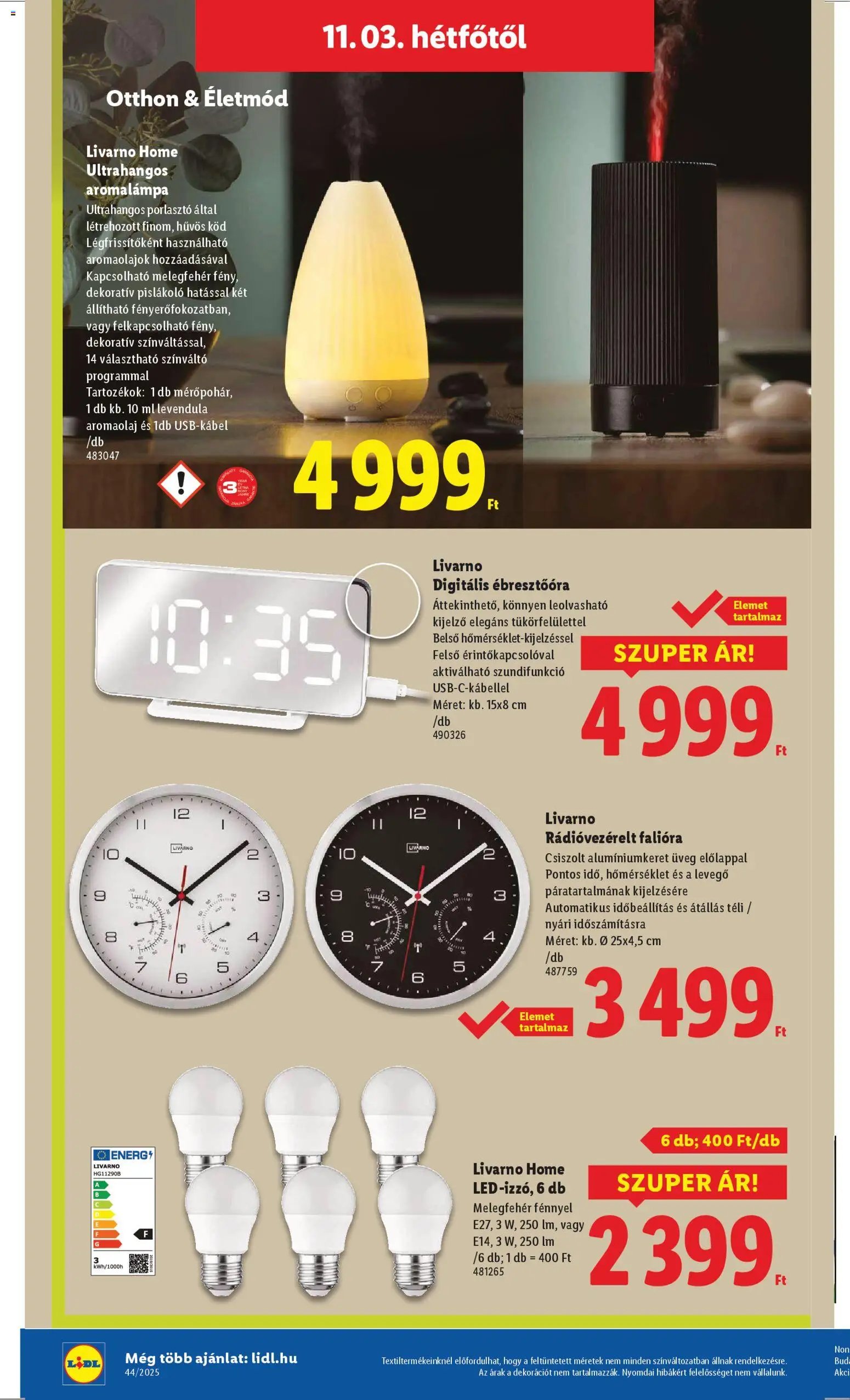 Lidl újság 2025.10.30. Nonfood kínálatunk (2025-10-30 - 2025-11-05)