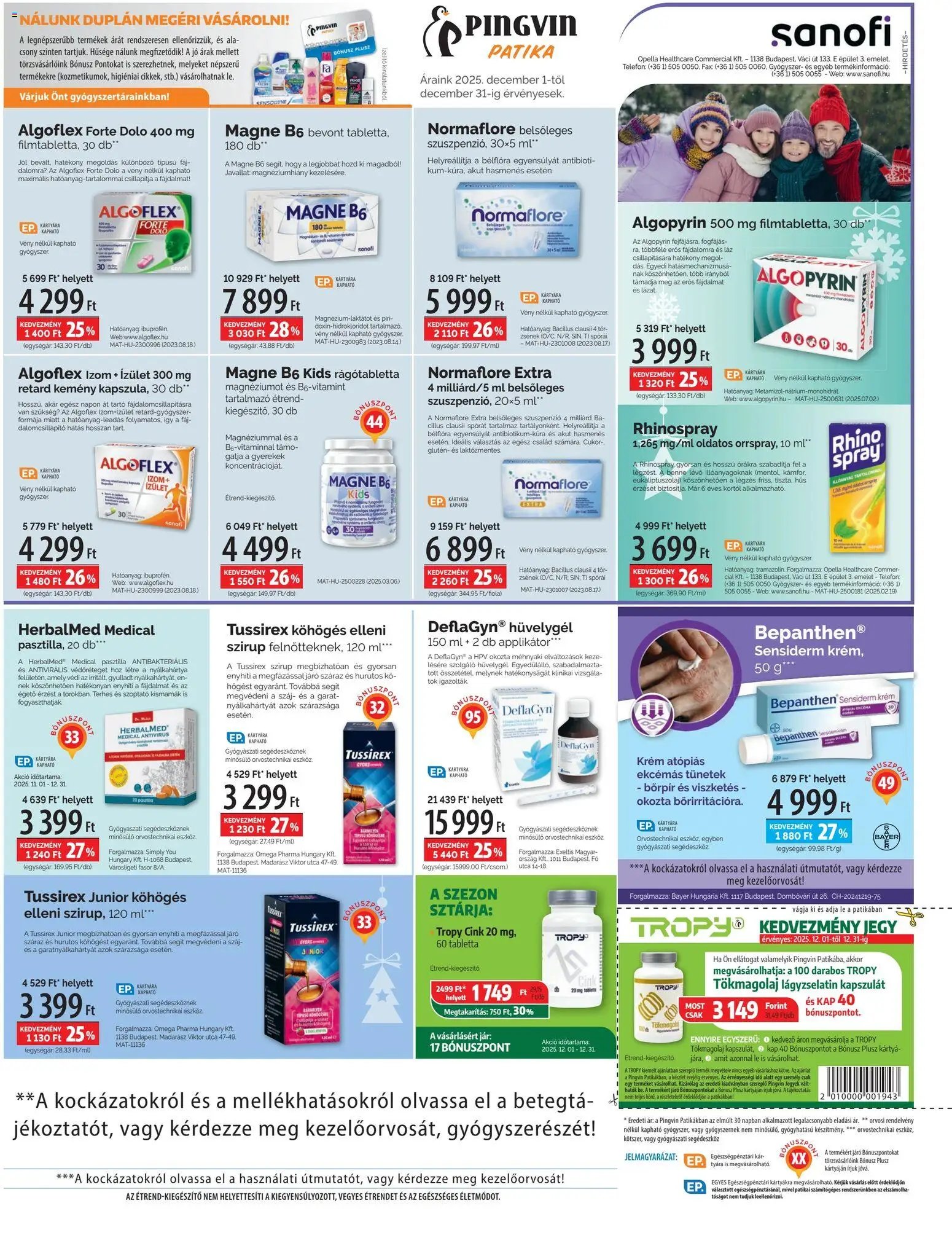 Pingvin Patika újság 2025.12.01. Pingvin Árhírek Extra (2025-12-01 - 2025-12-31)
