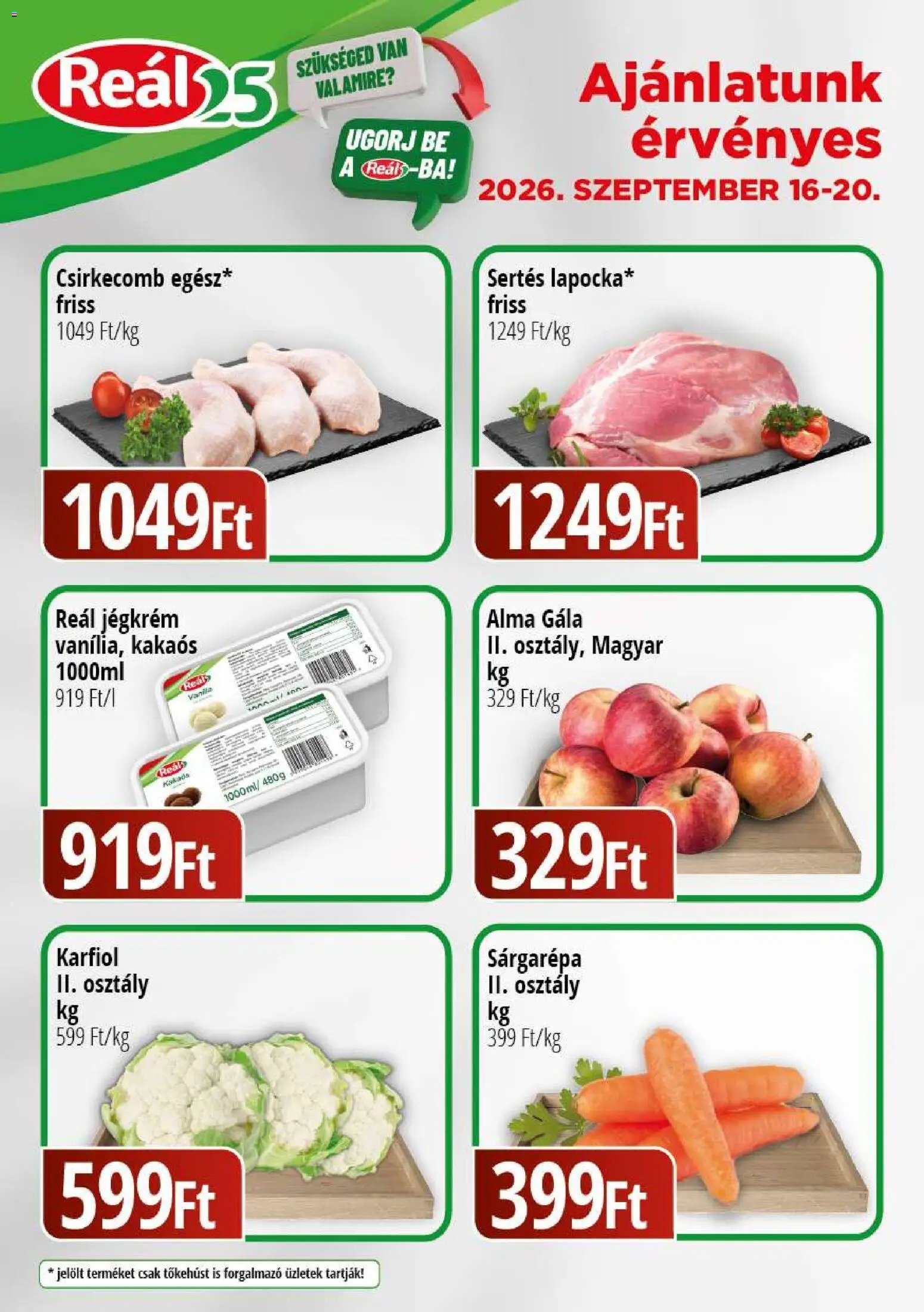 Reál újság 2026.09.16. Reál Bevásárló hétvége - Kisalföld