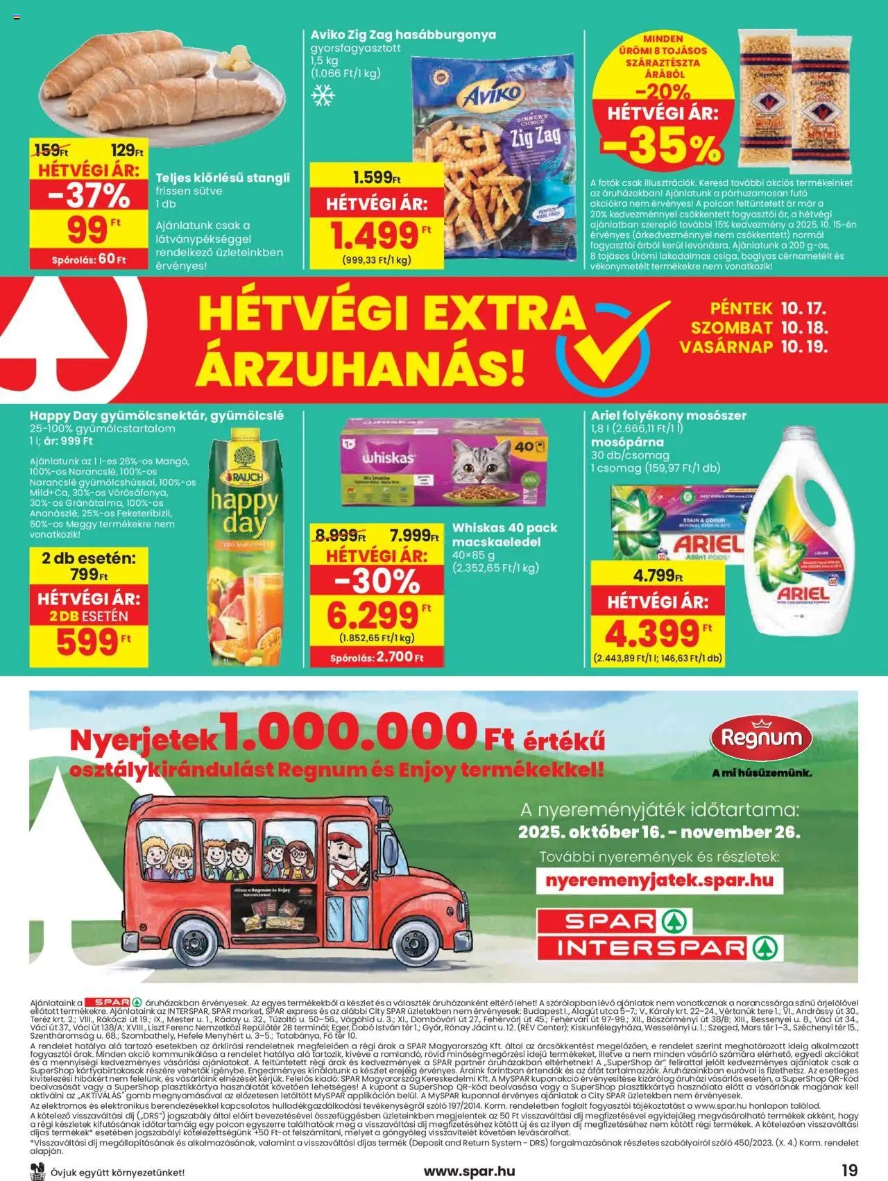 Spar újság 2025.10.16. Akciós újság Spar (2025-10-16 - 2025-10-22)