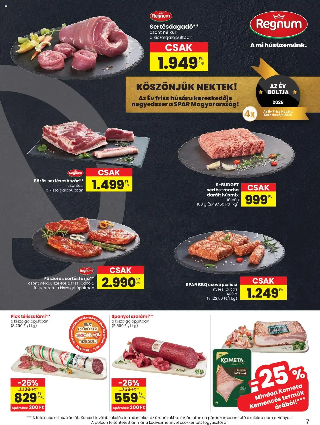 Spar újság 2025.10.16. Akciós újság Spar (2025-10-16 - 2025-10-22)