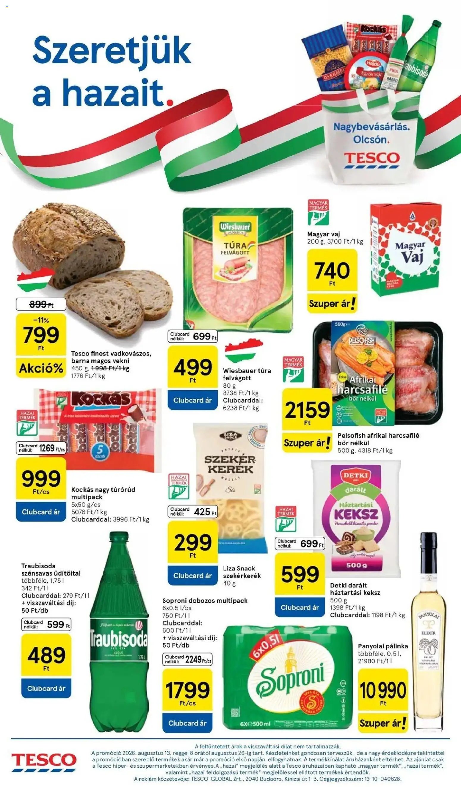 Tesco újság 2026.08.18. Tesco akciós újság