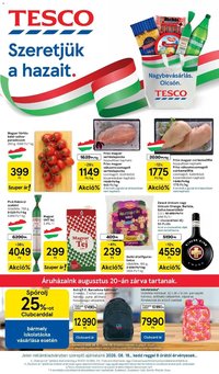 Tesco újság 2026.08.18. Tesco akciós újság