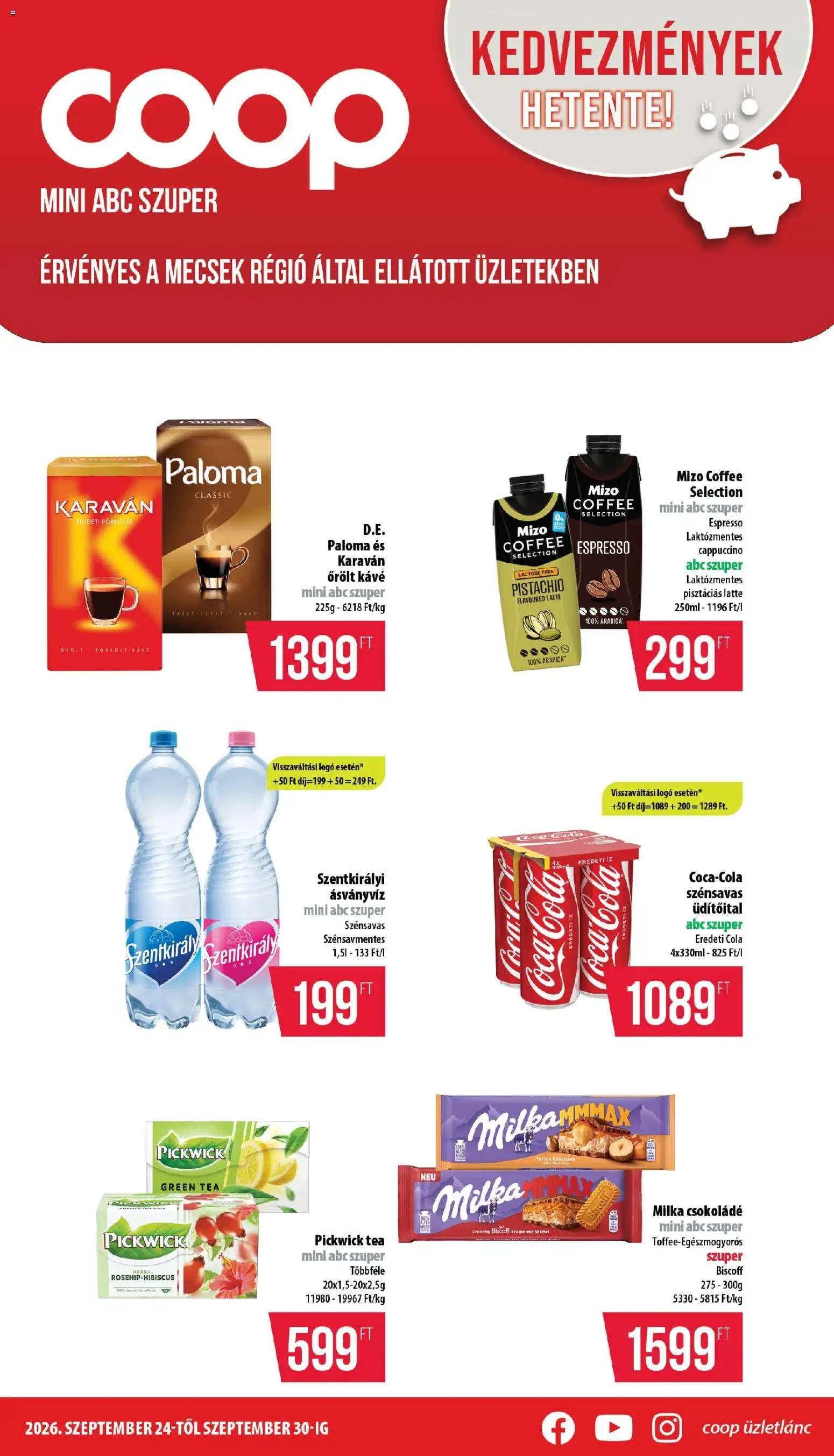 COOP újság 2026.09.24. COOP - Mini & Abc & Szuper / Mecsek