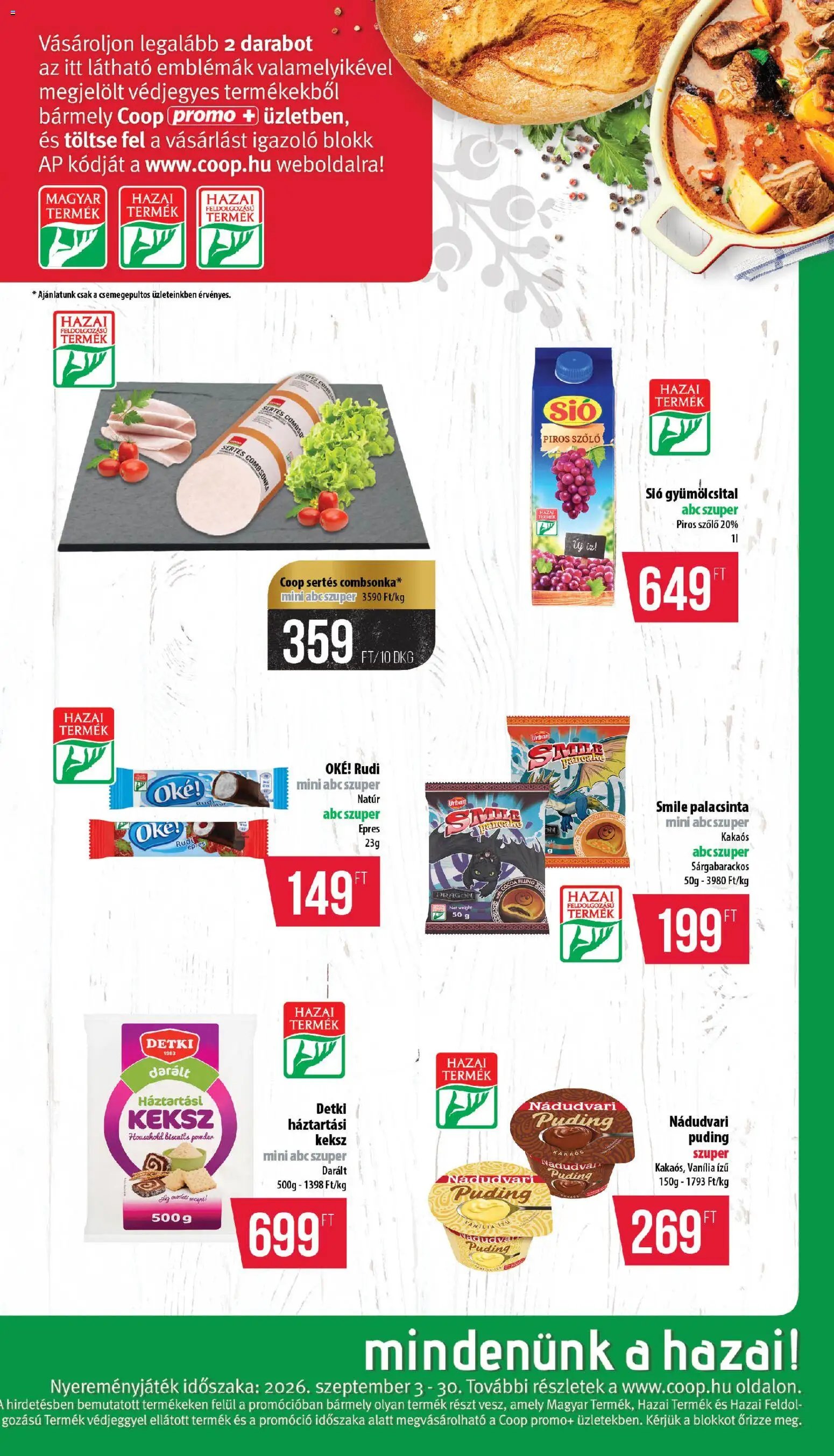 COOP újság 2026.09.24. COOP - Mini & Abc & Szuper / Mecsek