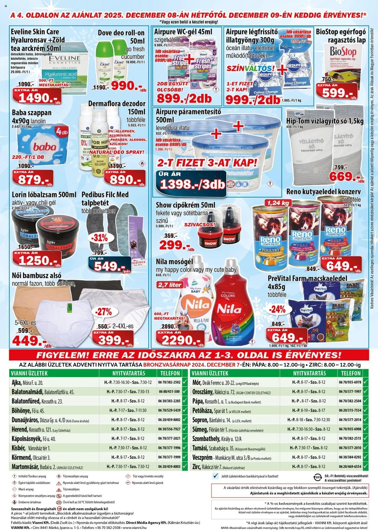 Vianni újság 2025.12.03. Akciós újság Vianni (2025-12-03 - 2025-12-09)