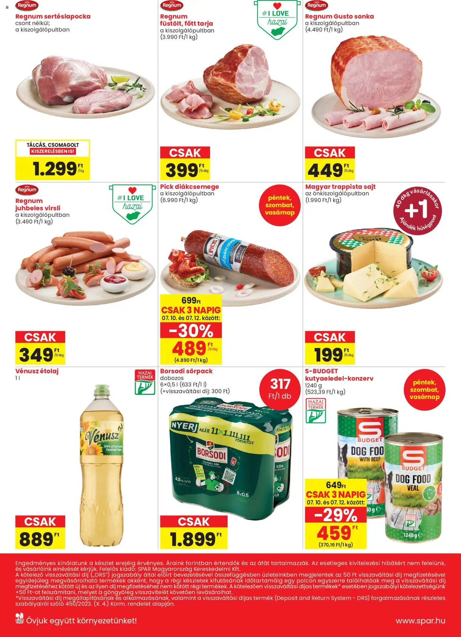 Spar Market újság 2026.07.09. Spar Market Bak, Nagykapornak, Zalalövő szórólap