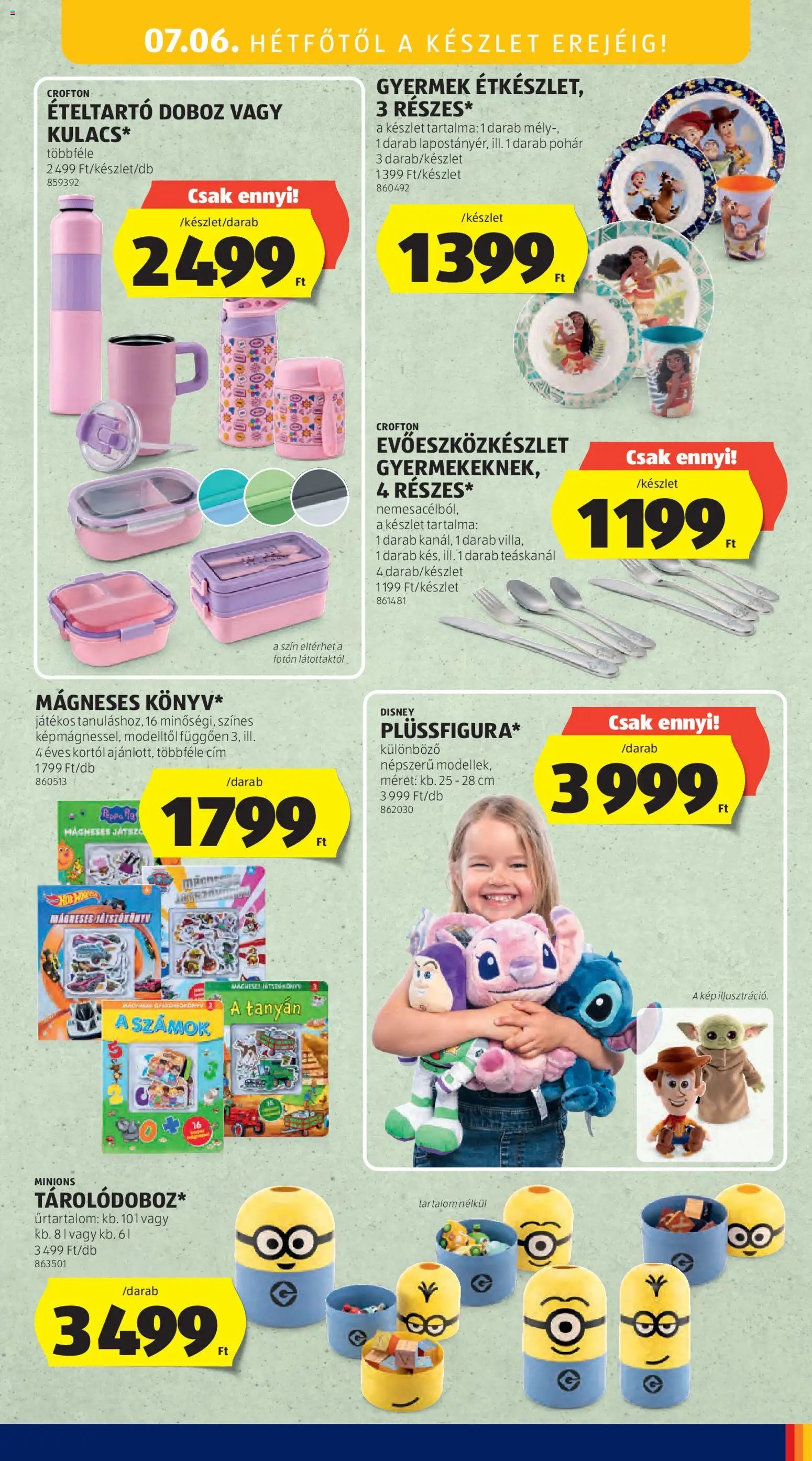 Aldi újság 2026.07.02. Aldi Középső sor termékei