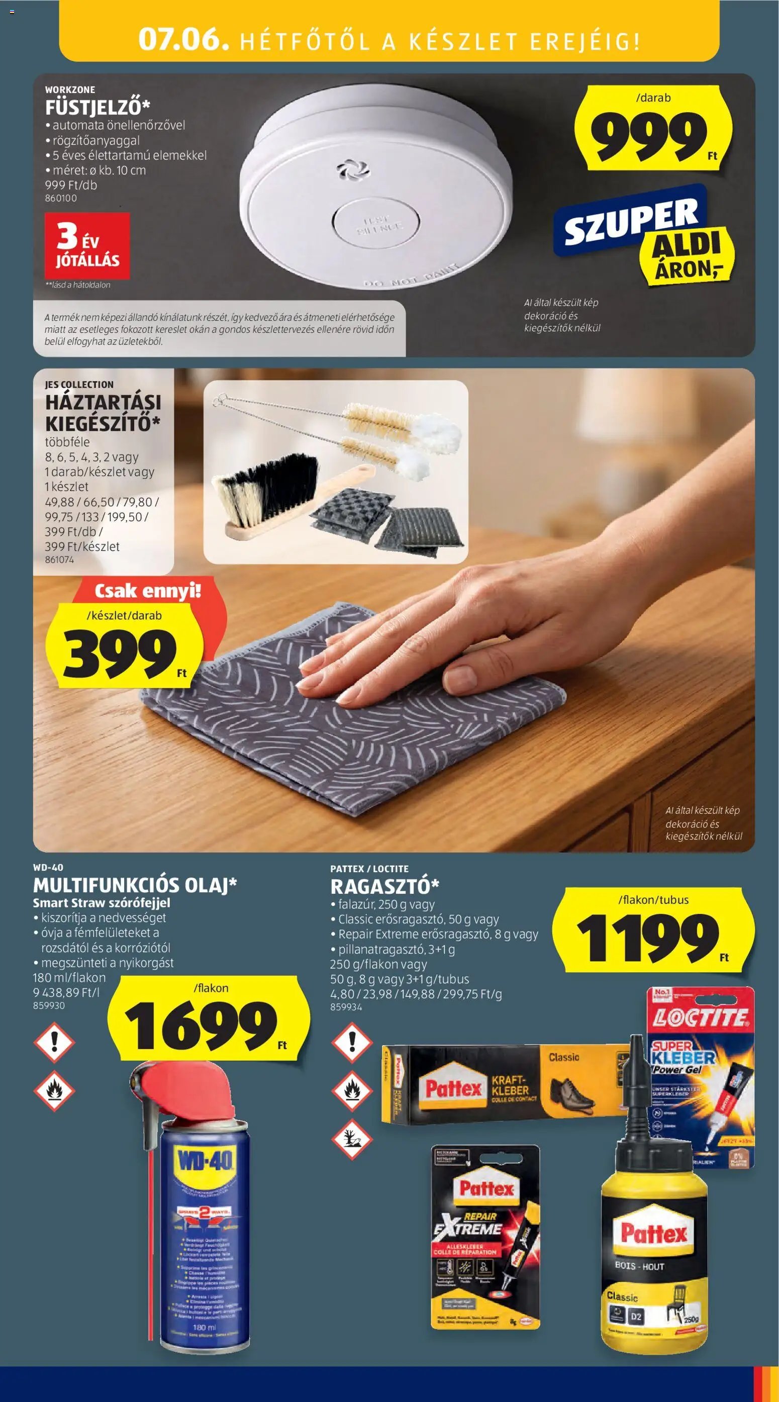 Aldi újság 2026.07.02. Aldi Középső sor termékei
