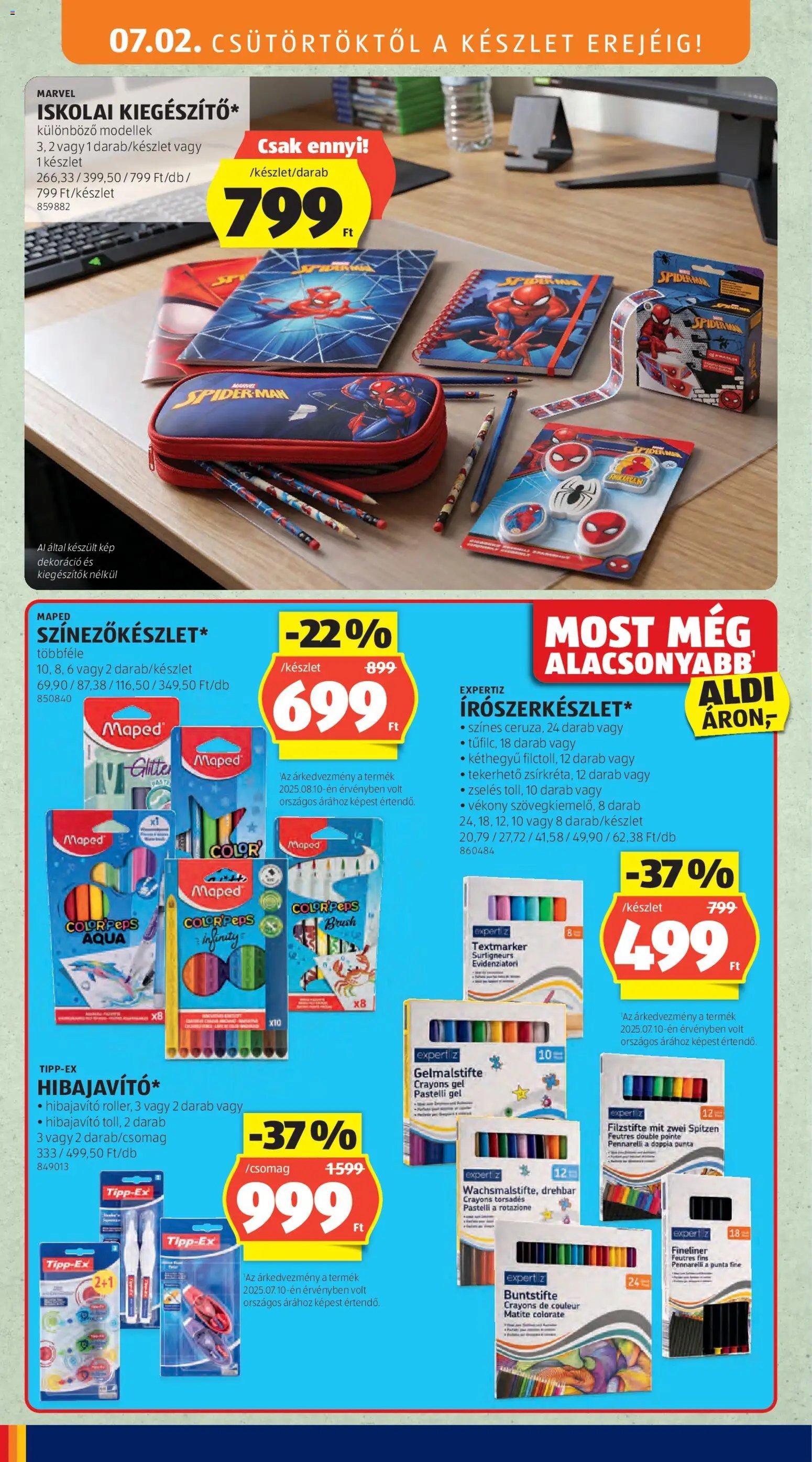 Aldi újság 2026.07.02. Aldi Középső sor termékei