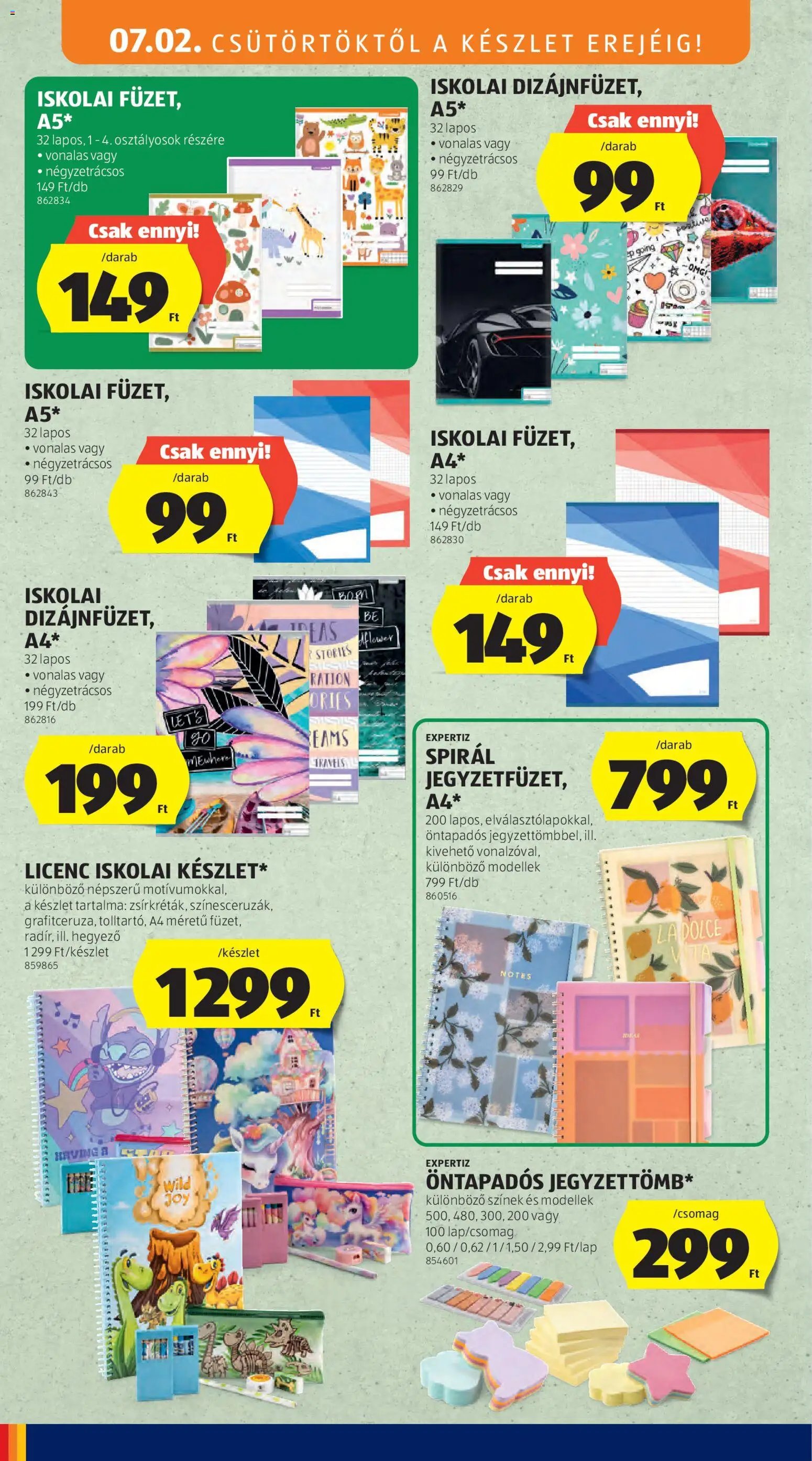 Aldi újság 2026.07.02. Aldi Középső sor termékei