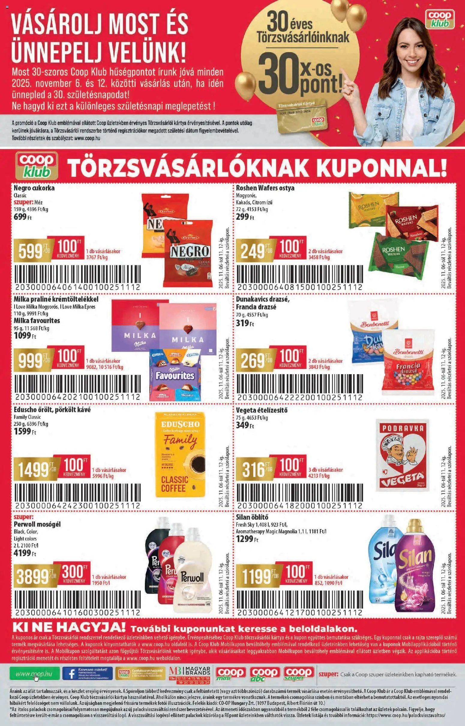 COOP újság 2025.11.06. Akciós újság COOP (2025-11-06 - 2025-11-12)