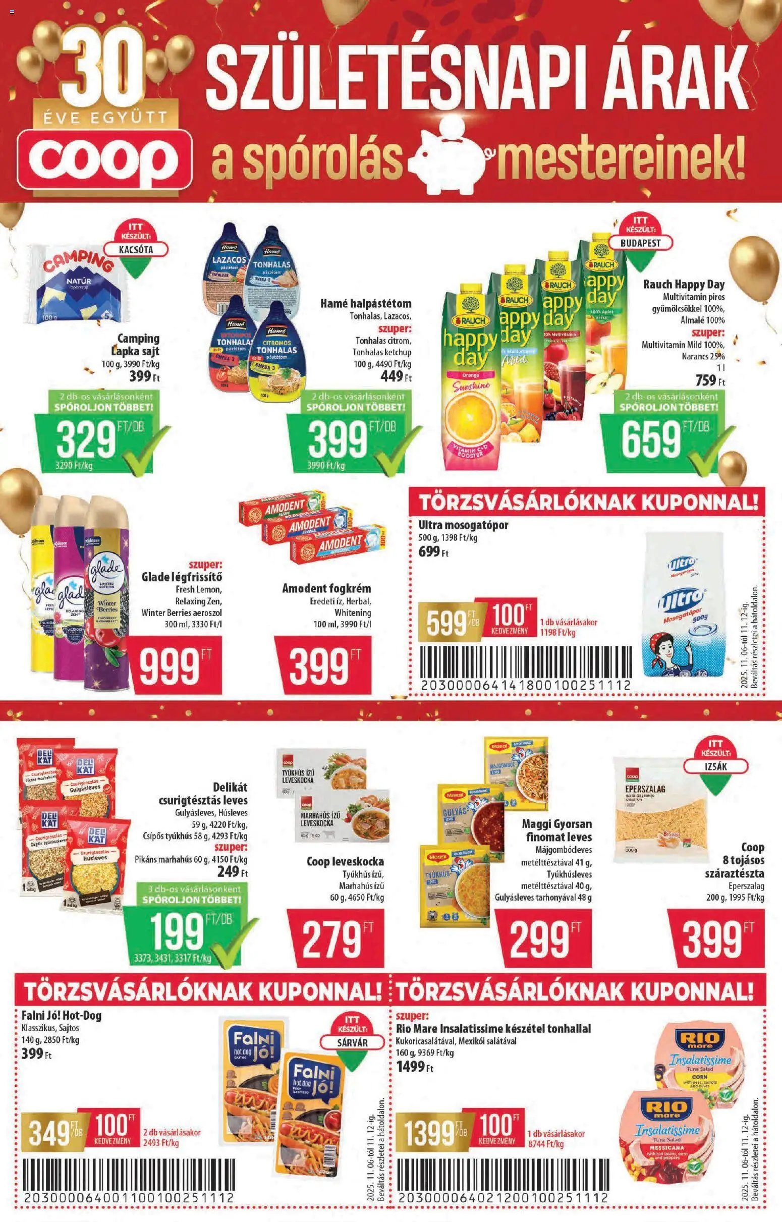 COOP újság 2025.11.06. Akciós újság COOP (2025-11-06 - 2025-11-12)
