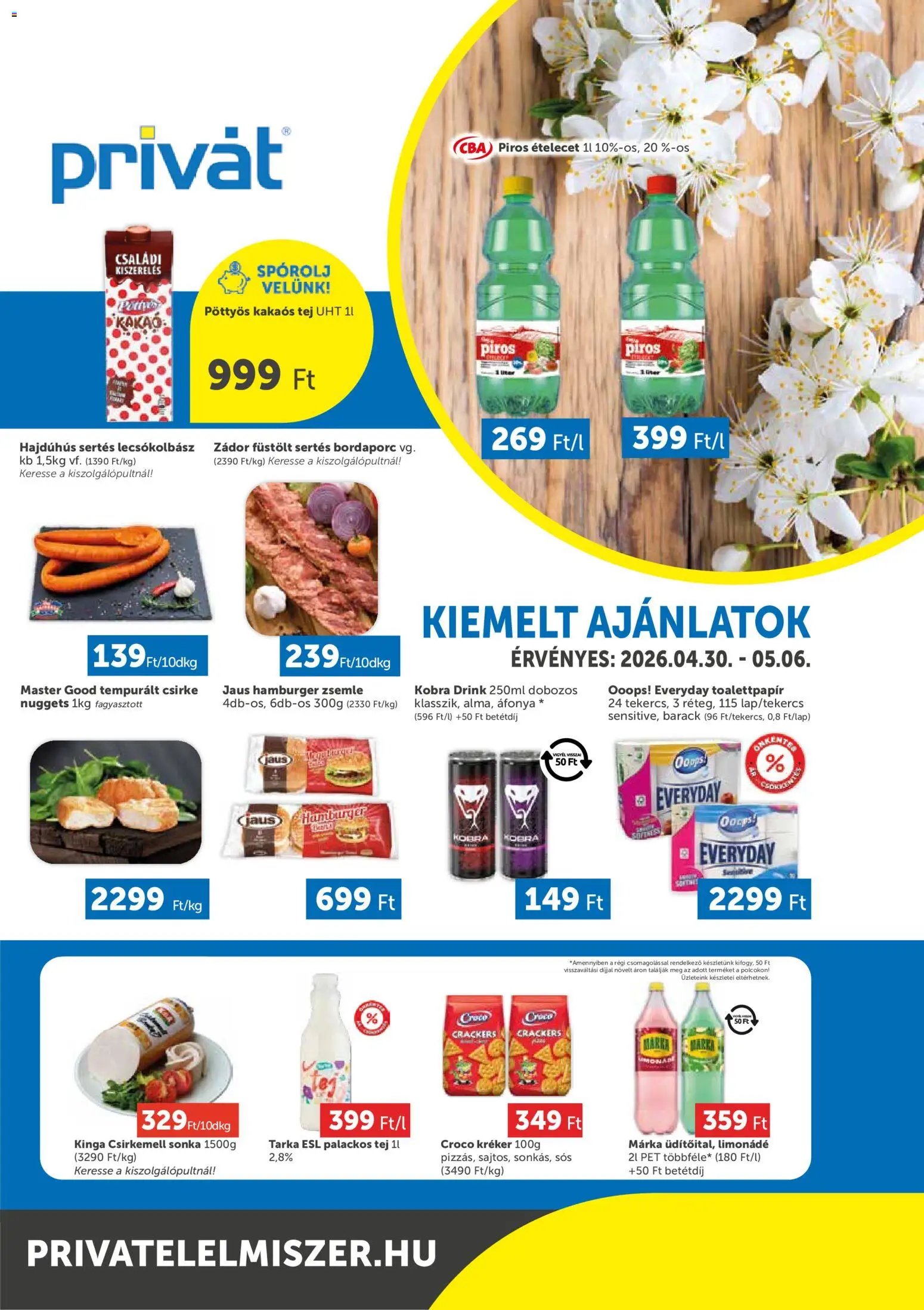 PRIVÁT újság 2026.04.30. PRIVÁT Déli vármegyék (2026-04-30 - 2026-05-06)