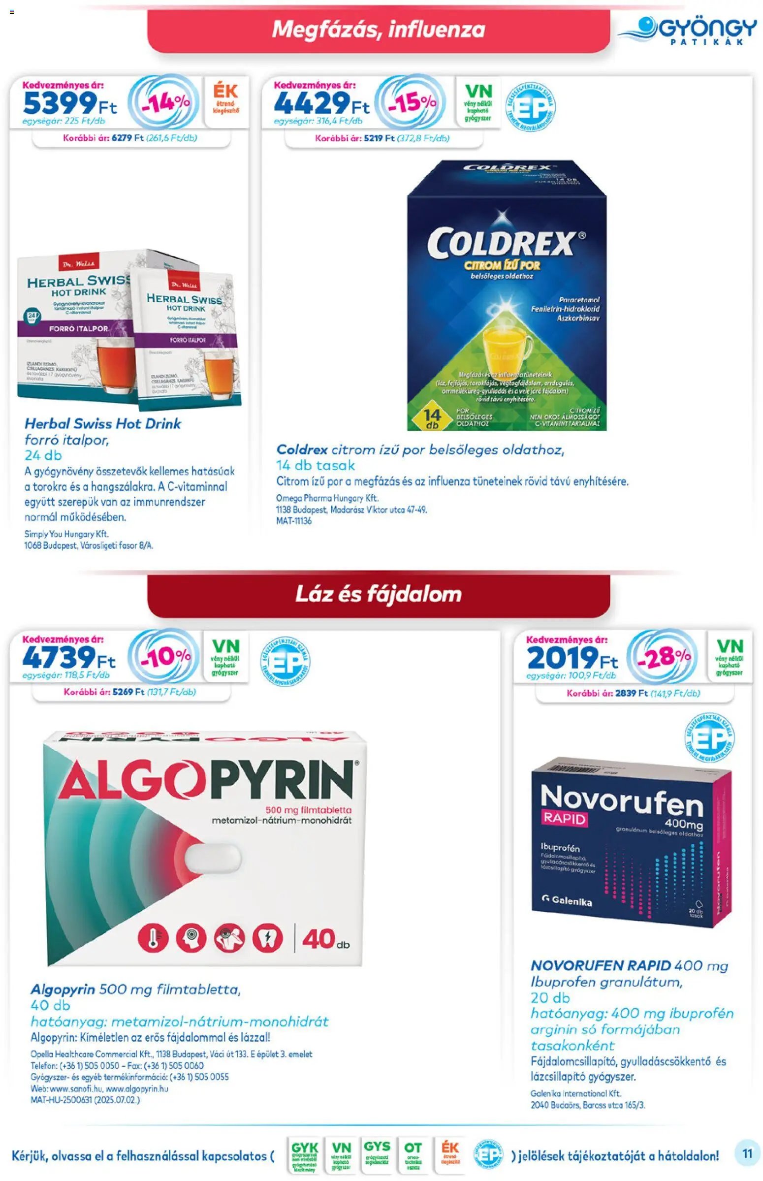 Gyöngy Patikák újság 2026.01.01. Akciós újság Gyöngy Patikák (2026-01-01 - 2026-01-31)