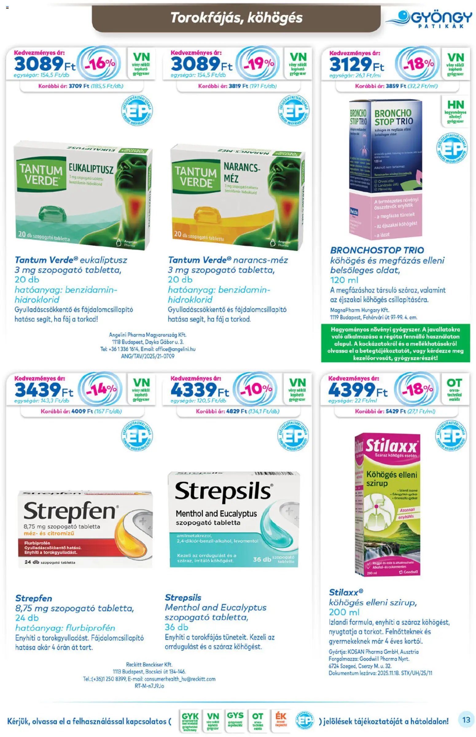 Gyöngy Patikák újság 2026.01.01. Akciós újság Gyöngy Patikák (2026-01-01 - 2026-01-31)