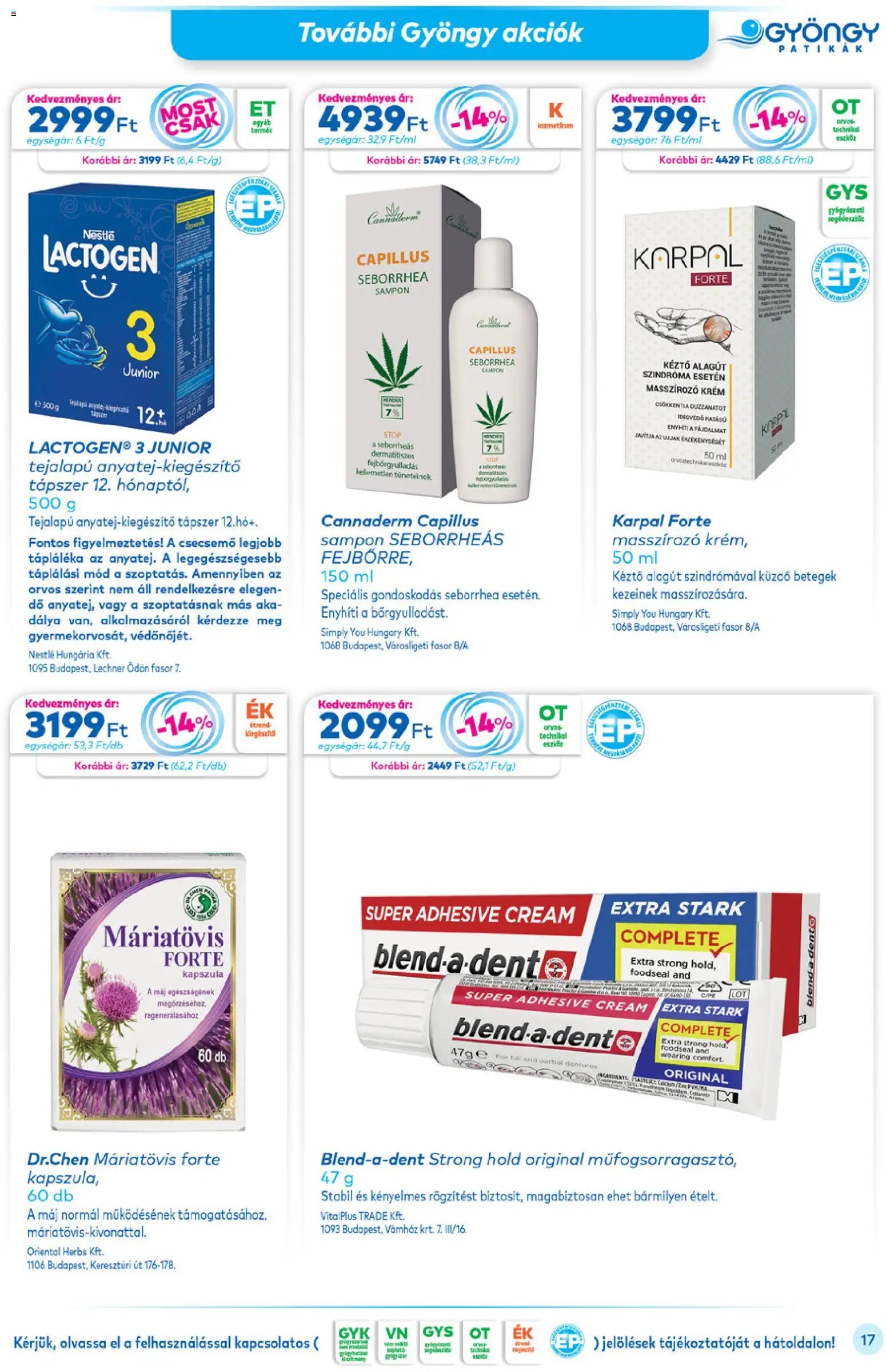 Gyöngy Patikák újság 2026.01.01. Akciós újság Gyöngy Patikák (2026-01-01 - 2026-01-31)