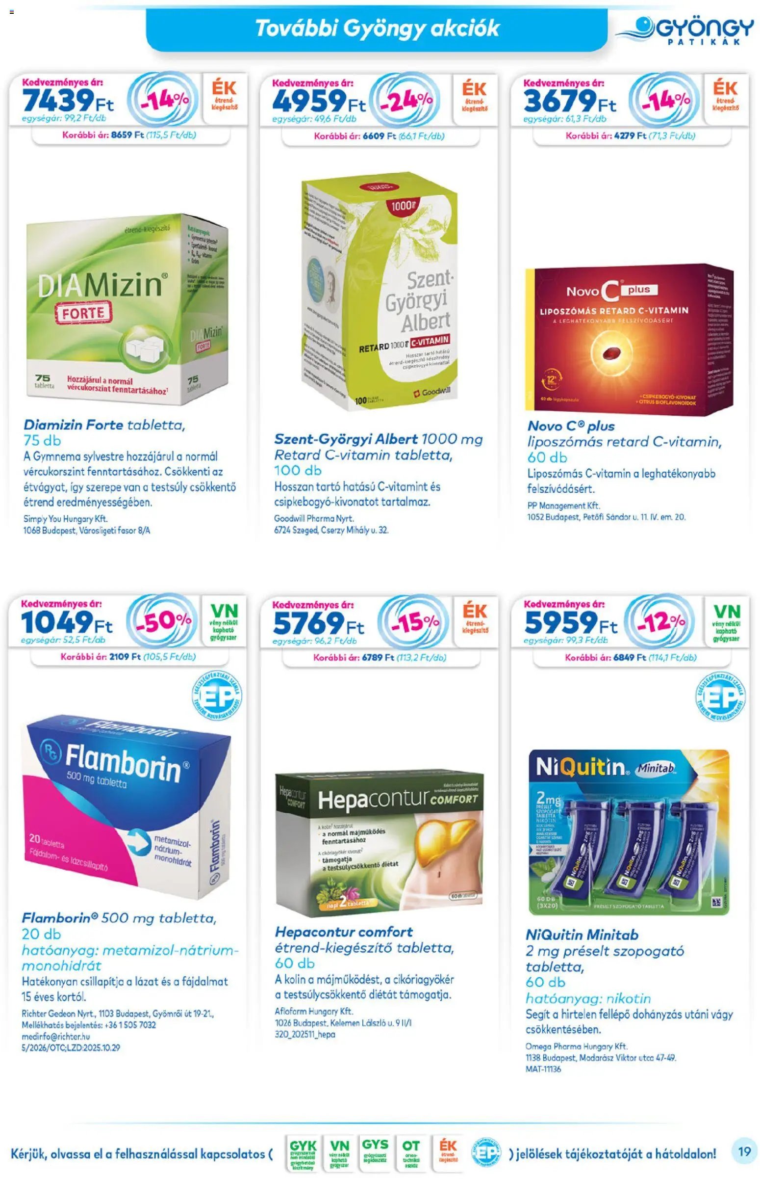 Gyöngy Patikák újság 2026.01.01. Akciós újság Gyöngy Patikák (2026-01-01 - 2026-01-31)