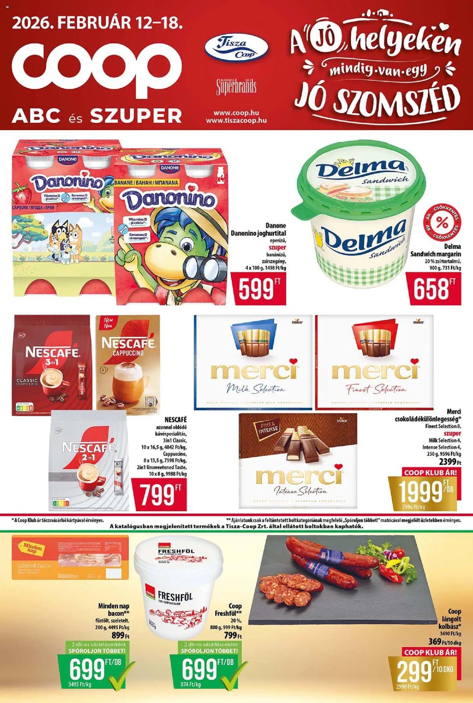 COOP újság 2026.02.12. Tisza - Abc & Szuper (2026-02-12 - 2026-02-18)