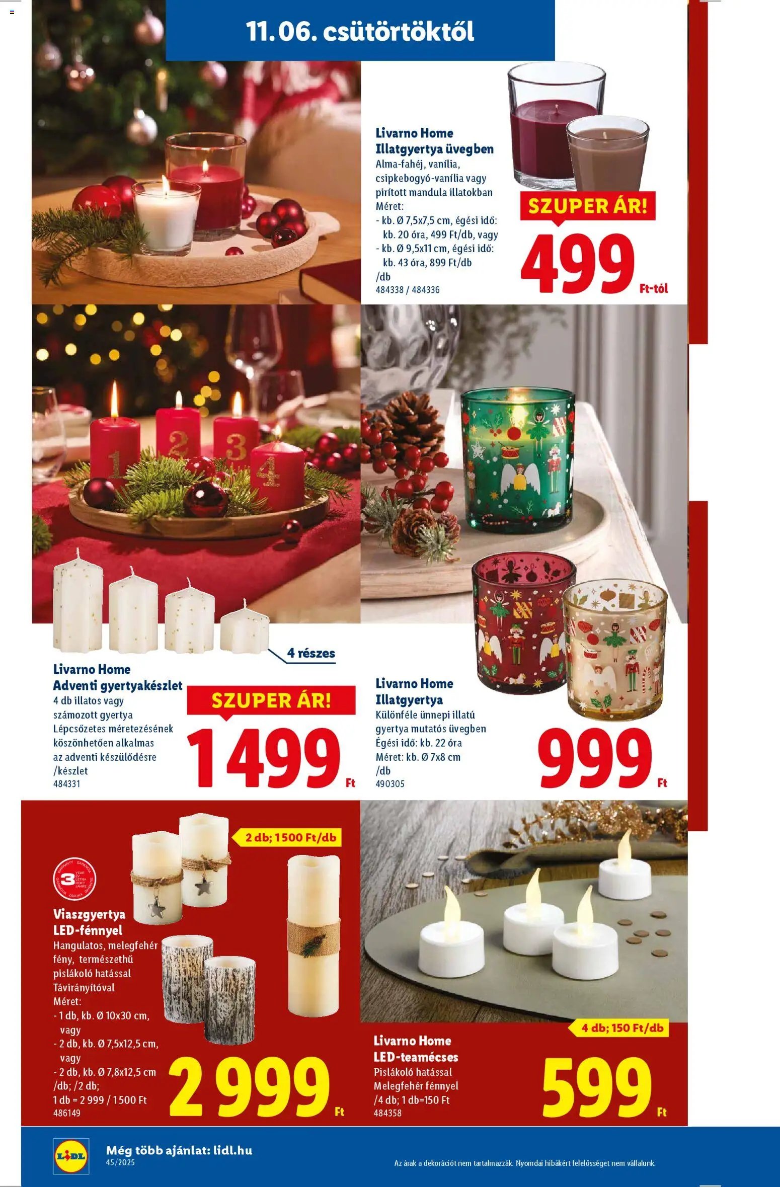 Lidl újság 2025.11.06. Ünnepi dekorációs katalógus (2025-11-06 - 2025-12-28)