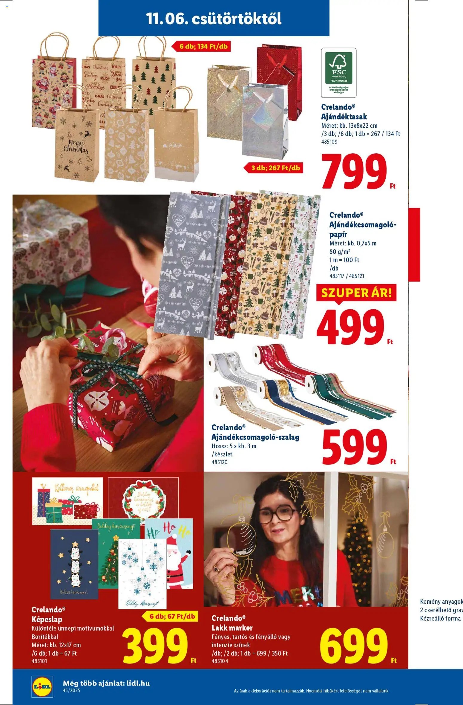 Lidl újság 2025.11.06. Ünnepi dekorációs katalógus (2025-11-06 - 2025-12-28)