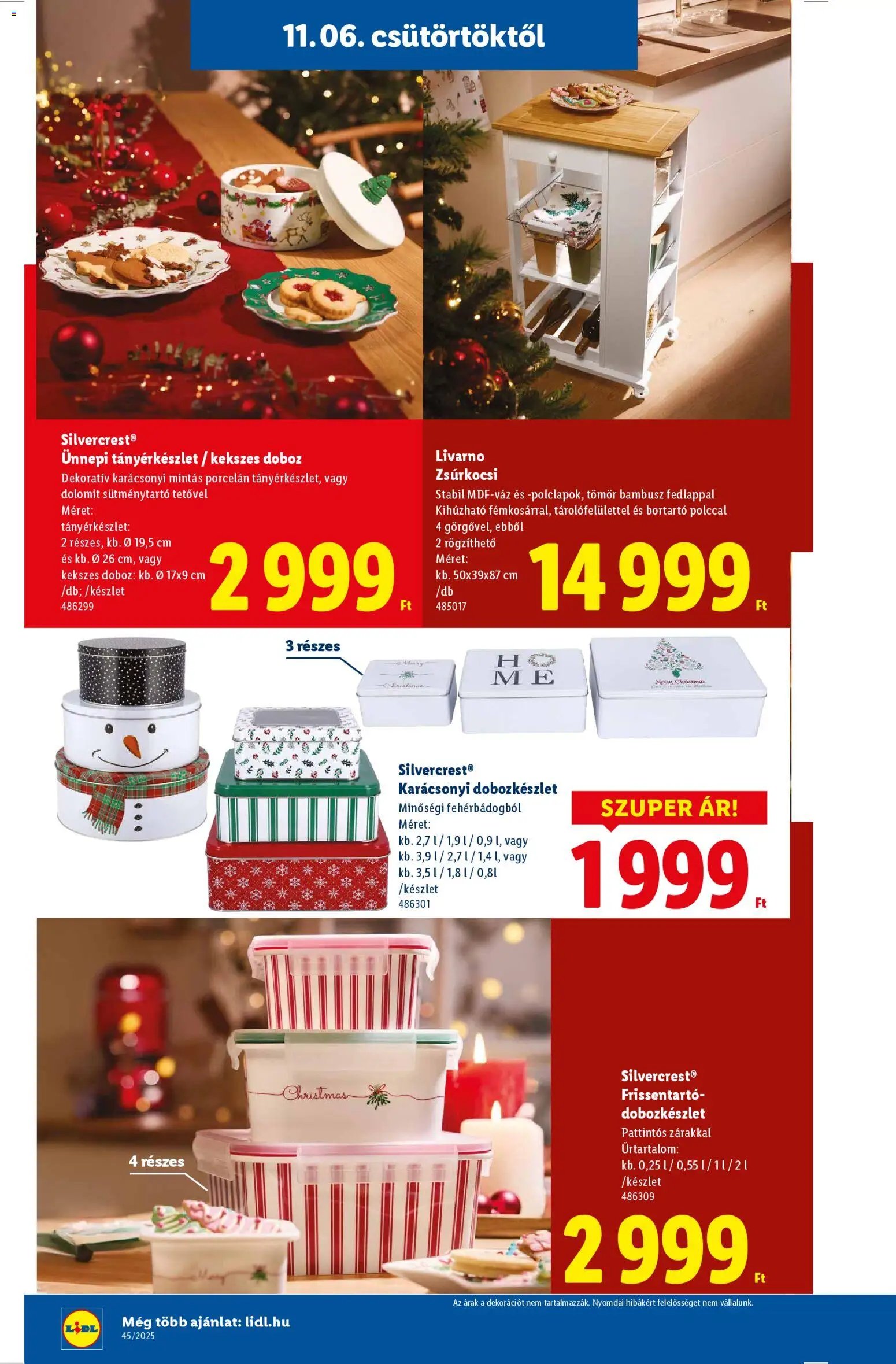 Lidl újság 2025.11.06. Ünnepi dekorációs katalógus (2025-11-06 - 2025-12-28)