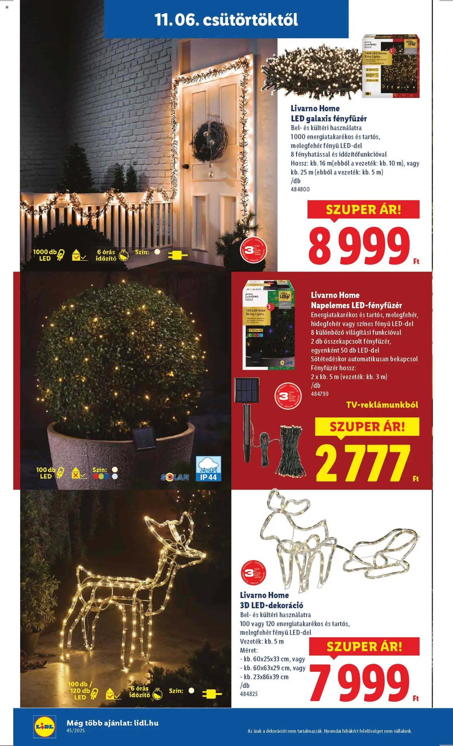 Lidl újság 2025.11.06. Ünnepi dekorációs katalógus (2025-11-06 - 2025-12-28)