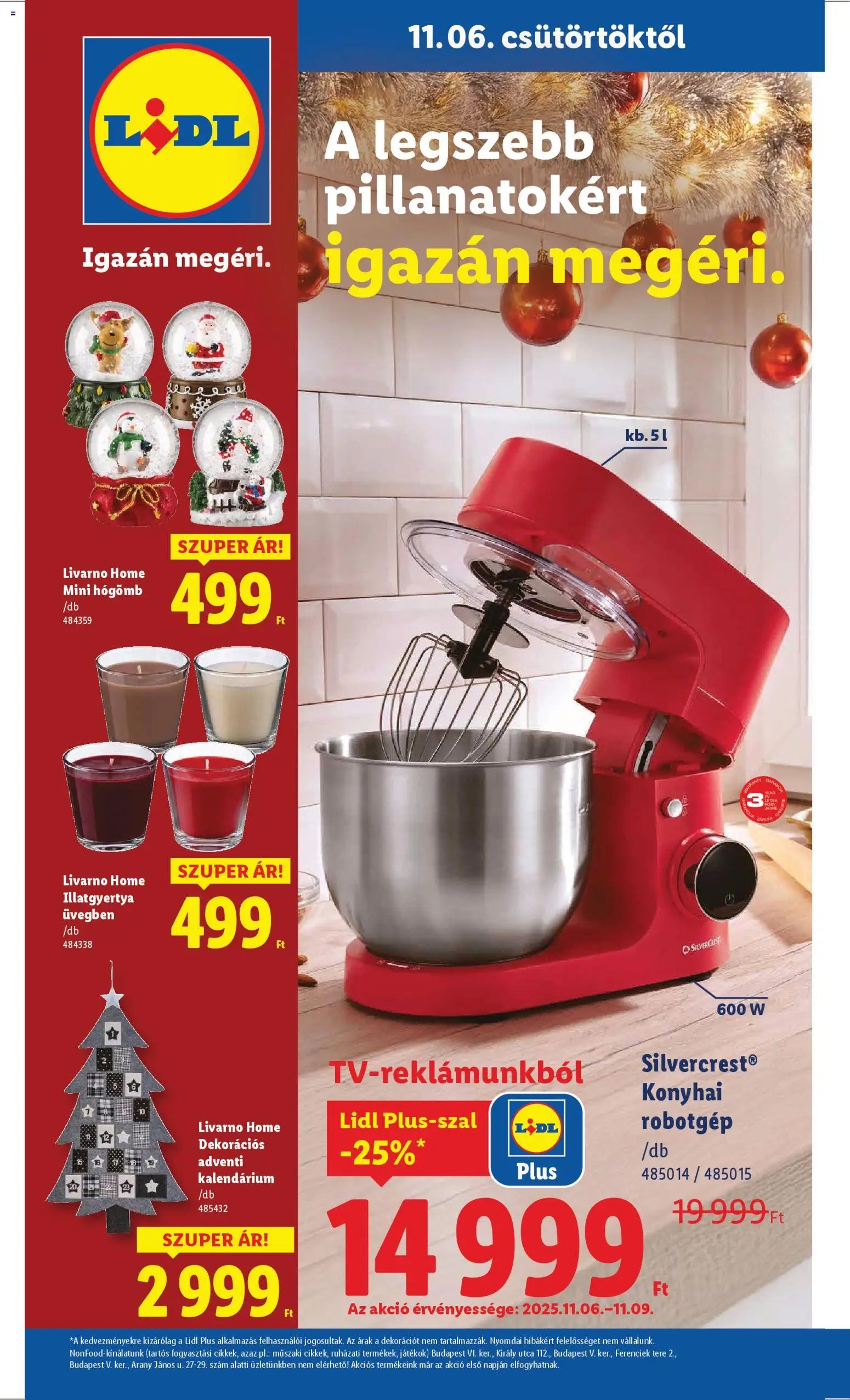 Lidl újság 2025.11.06. Ünnepi dekorációs katalógus (2025-11-06 - 2025-12-28)