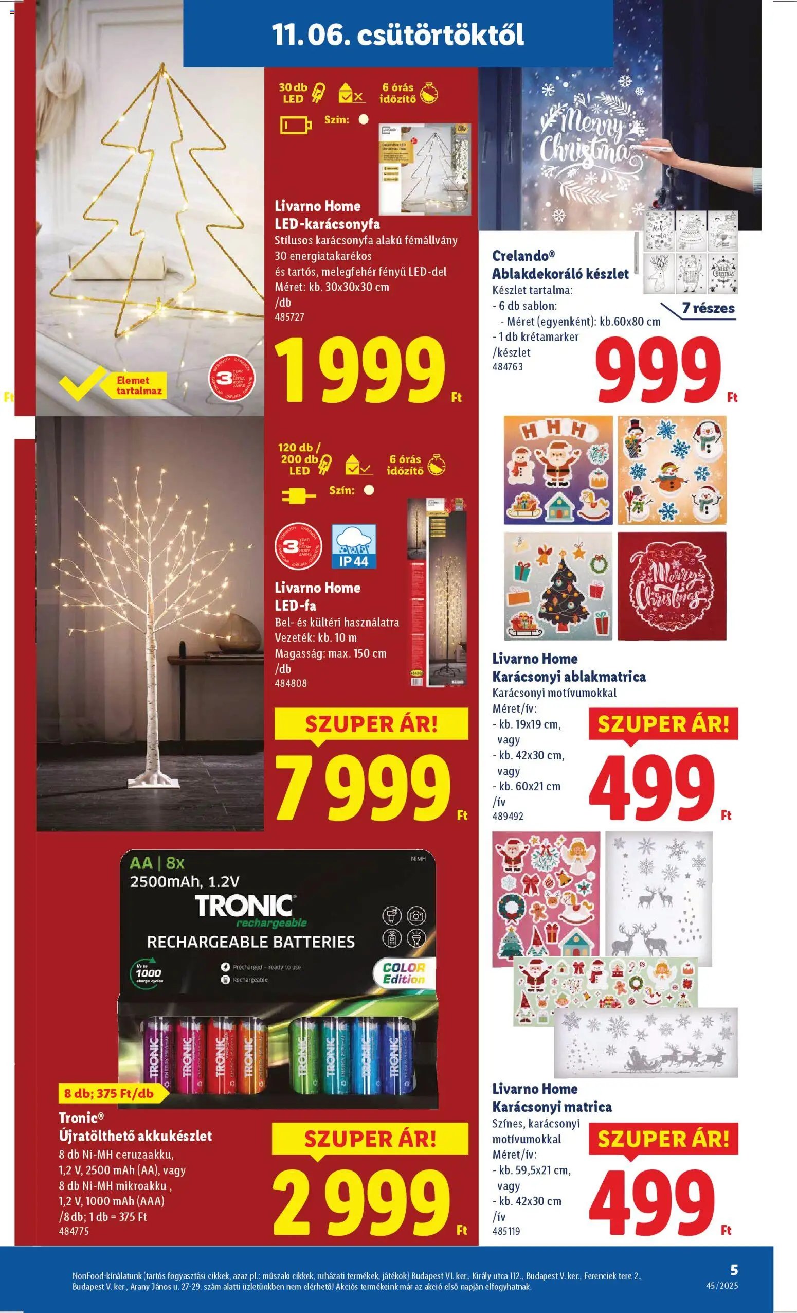 Lidl újság 2025.11.06. Ünnepi dekorációs katalógus (2025-11-06 - 2025-12-28)