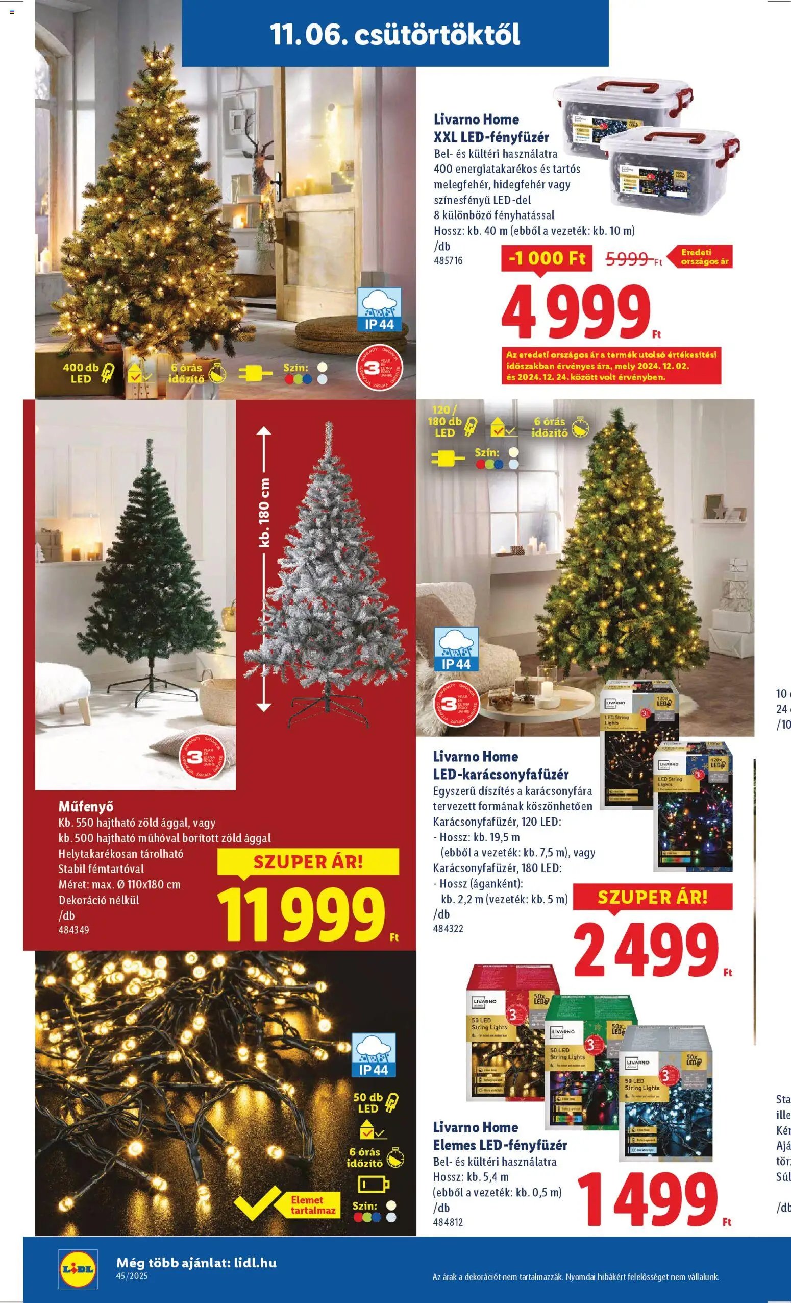 Lidl újság 2025.11.06. Ünnepi dekorációs katalógus (2025-11-06 - 2025-12-28)