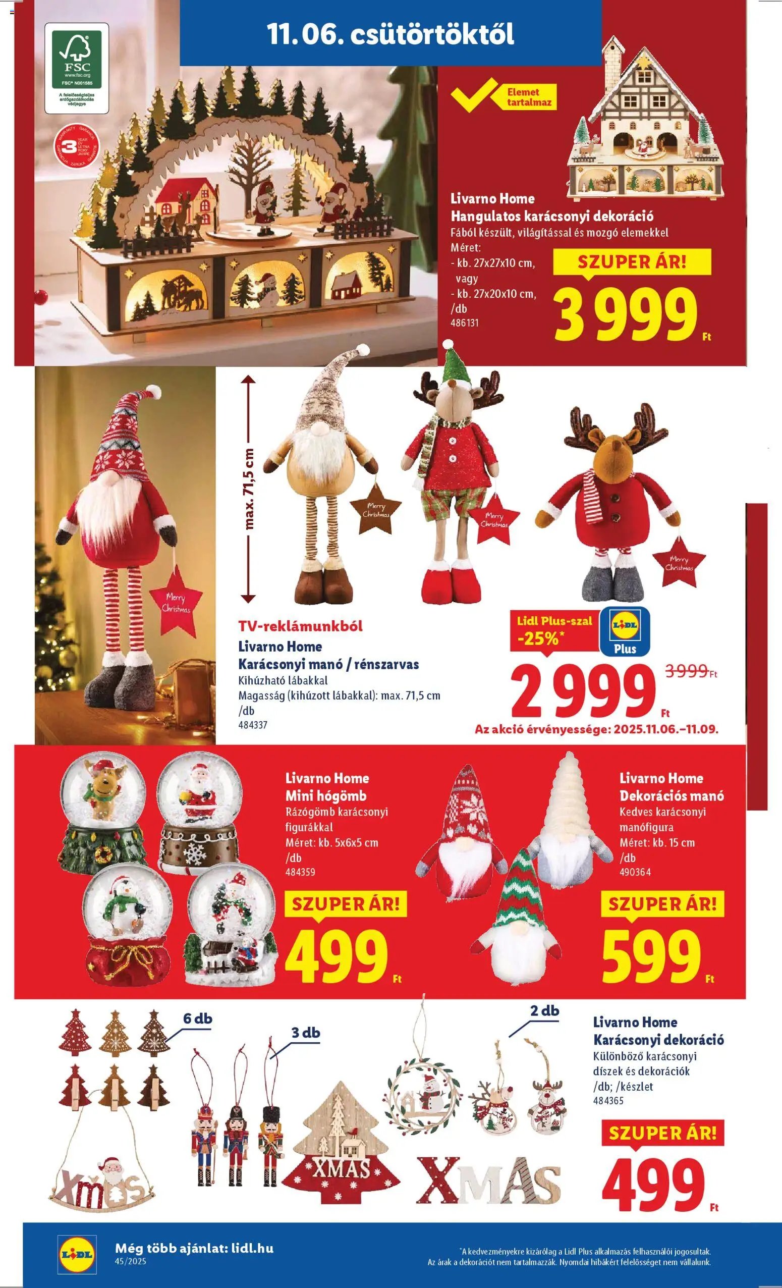 Lidl újság 2025.11.06. Ünnepi dekorációs katalógus (2025-11-06 - 2025-12-28)