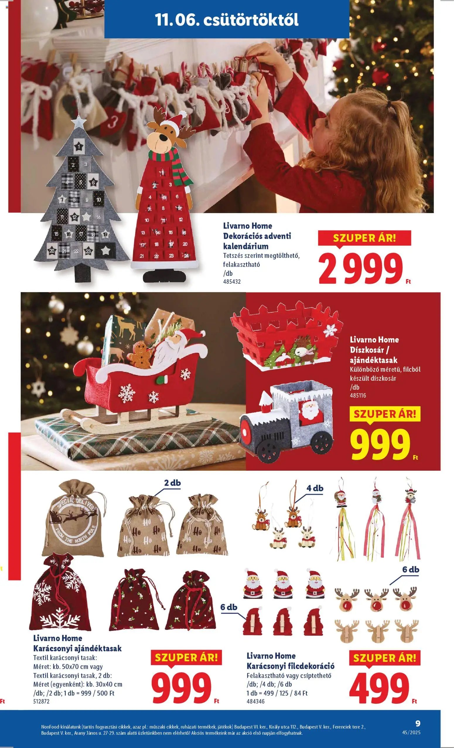 Lidl újság 2025.11.06. Ünnepi dekorációs katalógus (2025-11-06 - 2025-12-28)