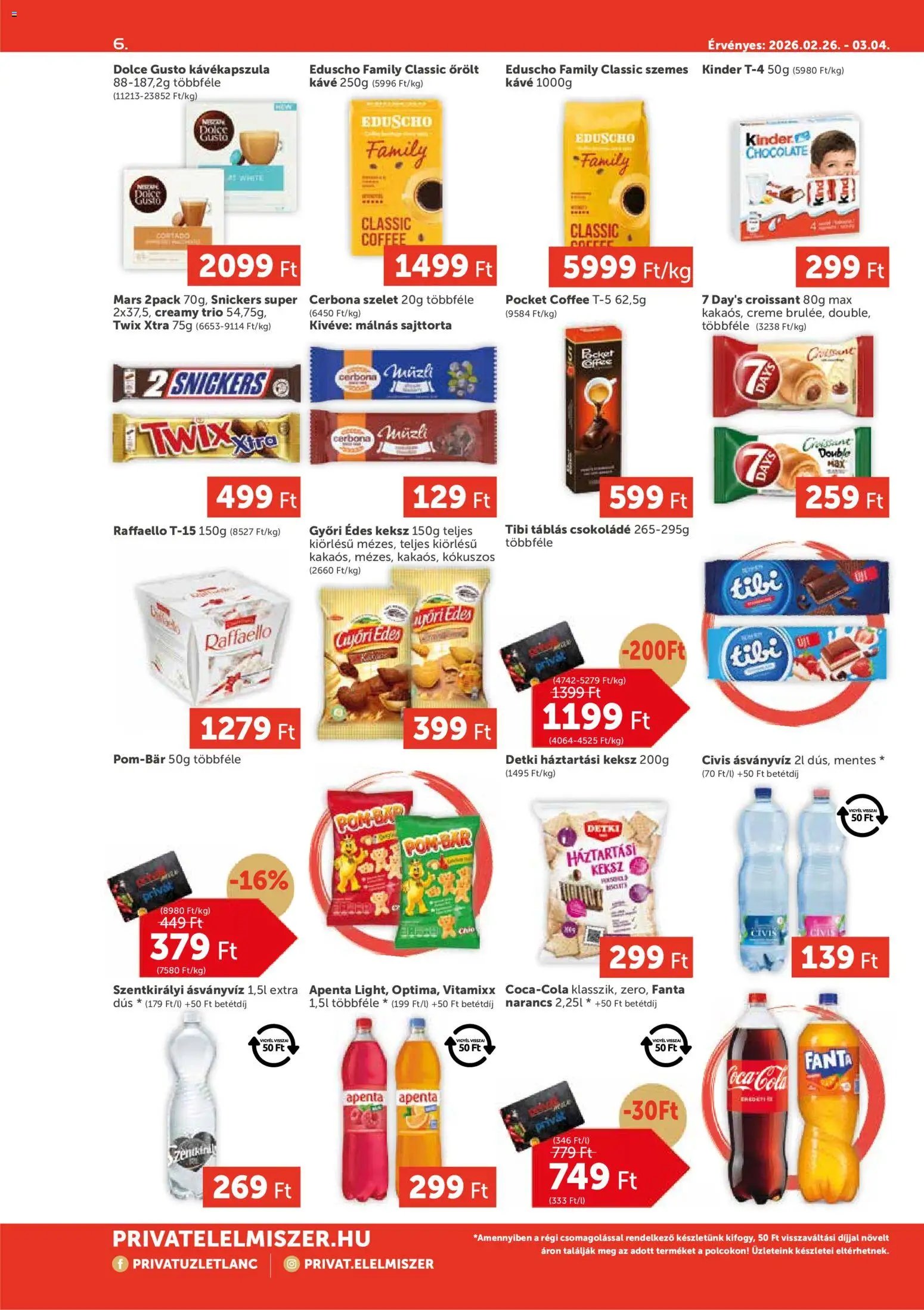 PRIVÁT újság 2026.02.26. Aktuális szórólap MAX (2026-02-26 - 2026-03-04)