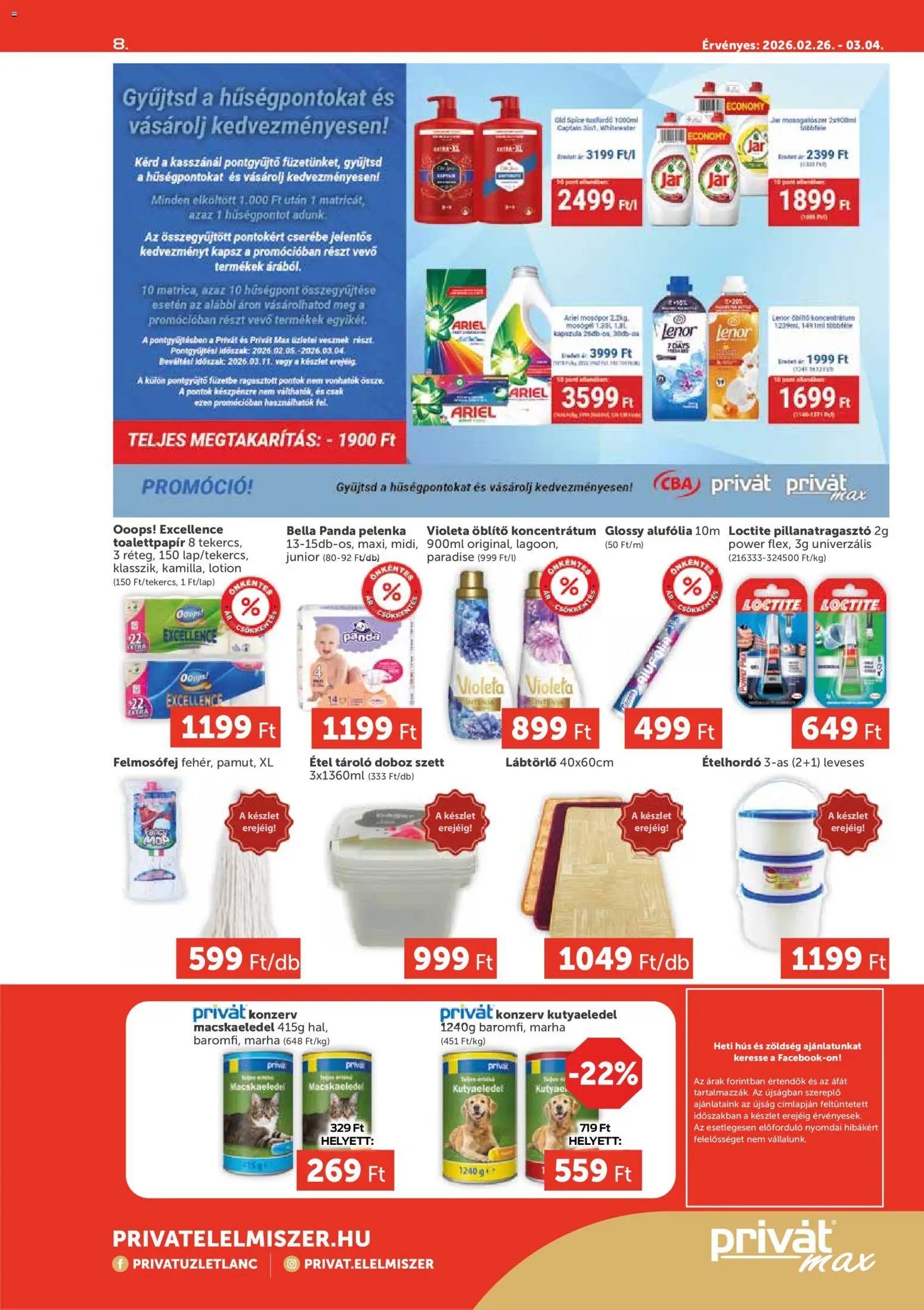 PRIVÁT újság 2026.02.26. Aktuális szórólap MAX (2026-02-26 - 2026-03-04)