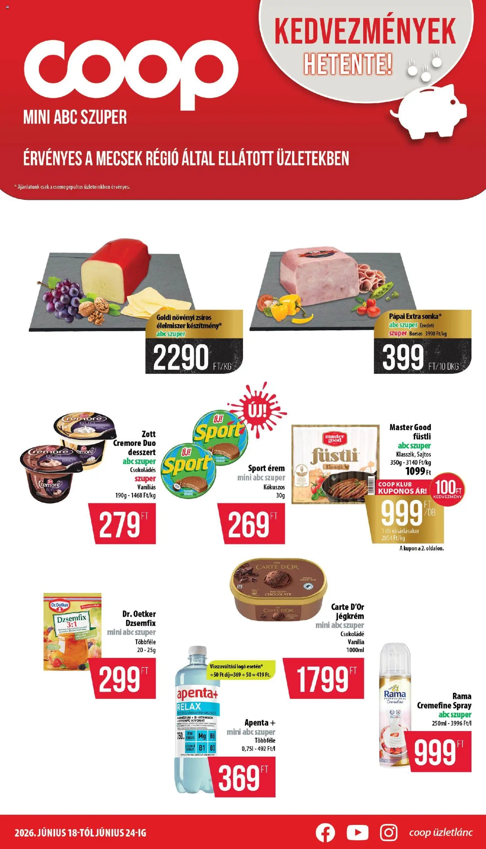 COOP újság 2026.06.18. COOP - Mini & Abc & Szuper / Mecsek