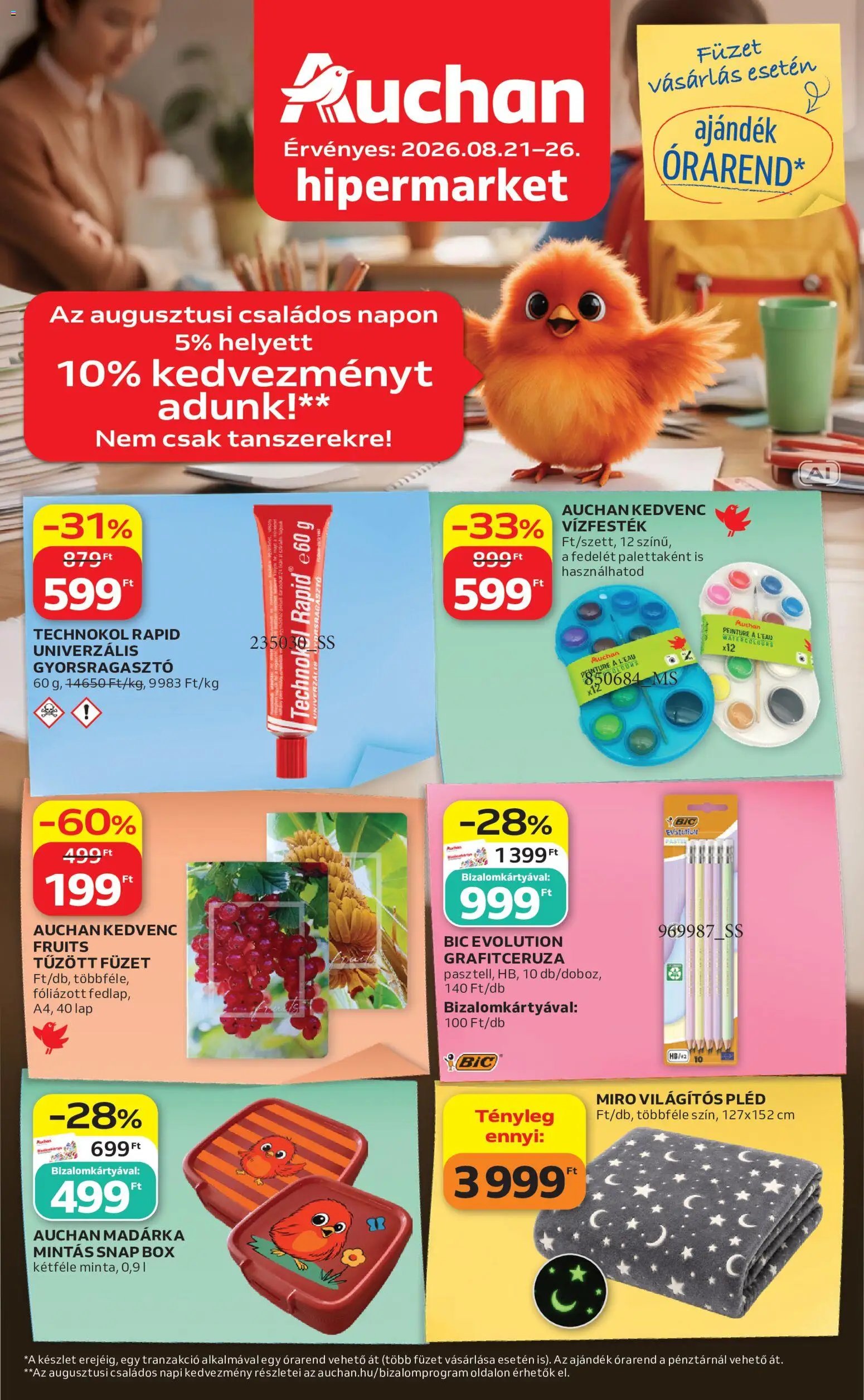 Auchan újság 2026.08.21. Auchan Iskolakezdés ajánlatok