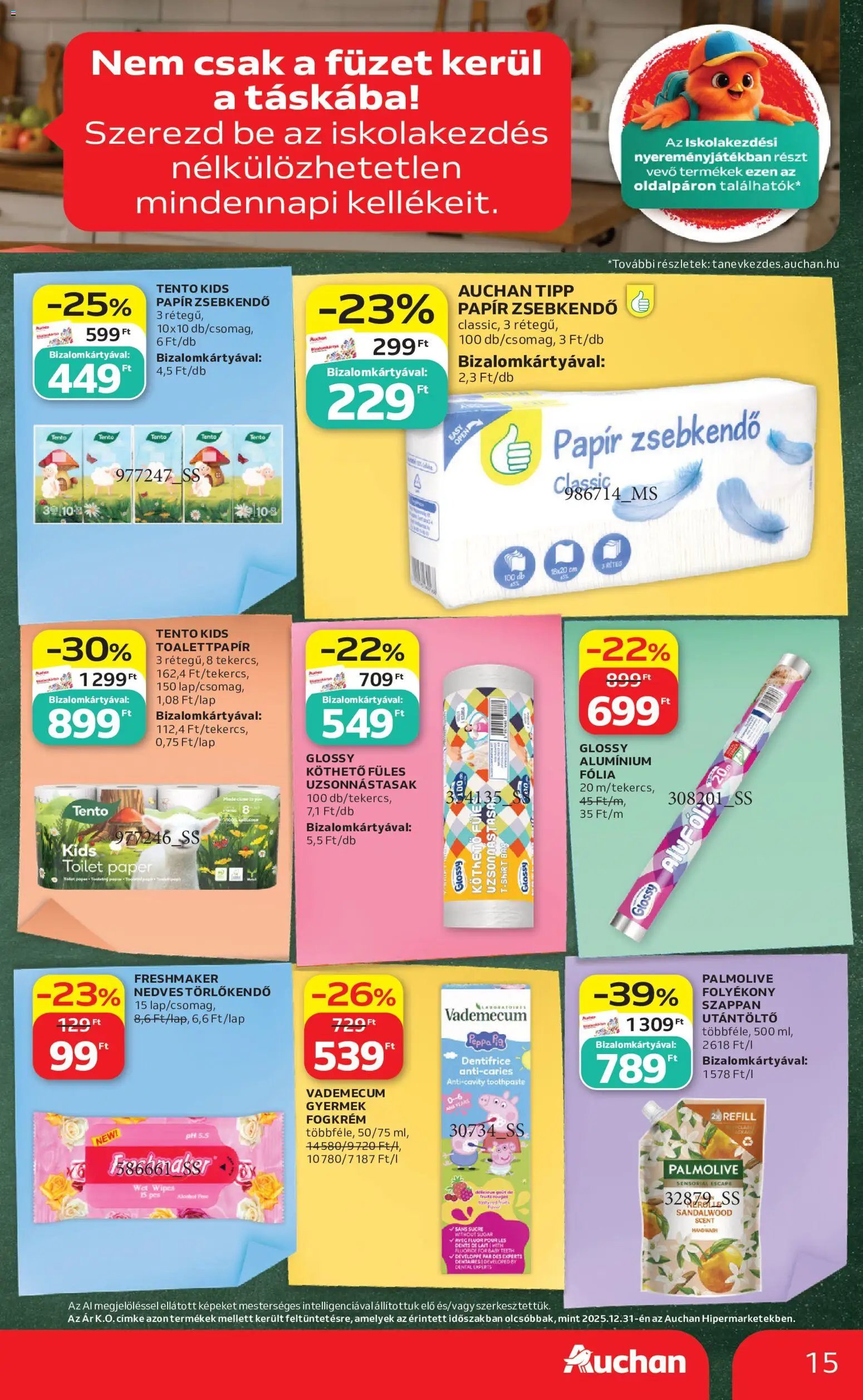 Auchan újság 2026.08.21. Auchan Iskolakezdés ajánlatok