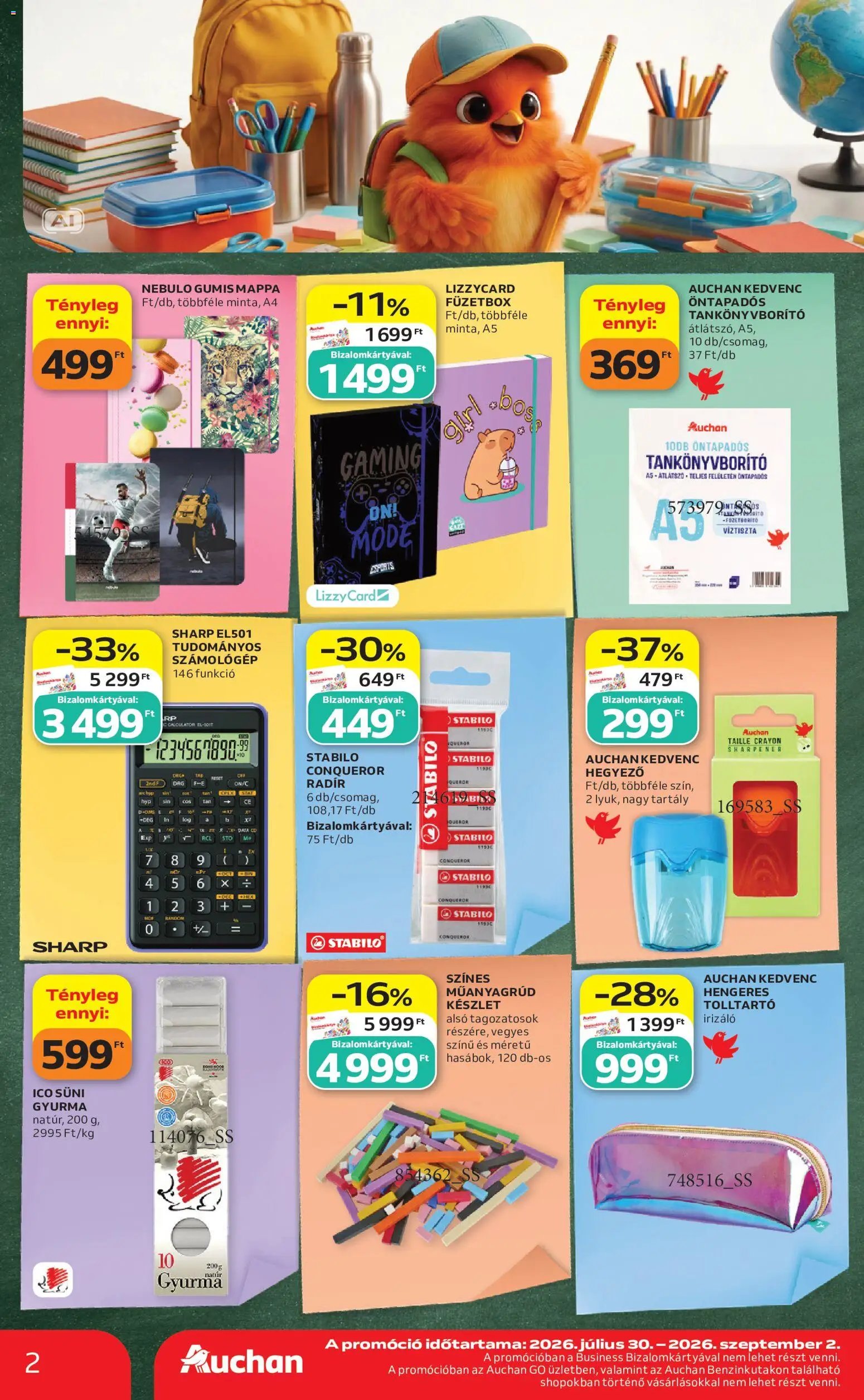 Auchan újság 2026.08.21. Auchan Iskolakezdés ajánlatok