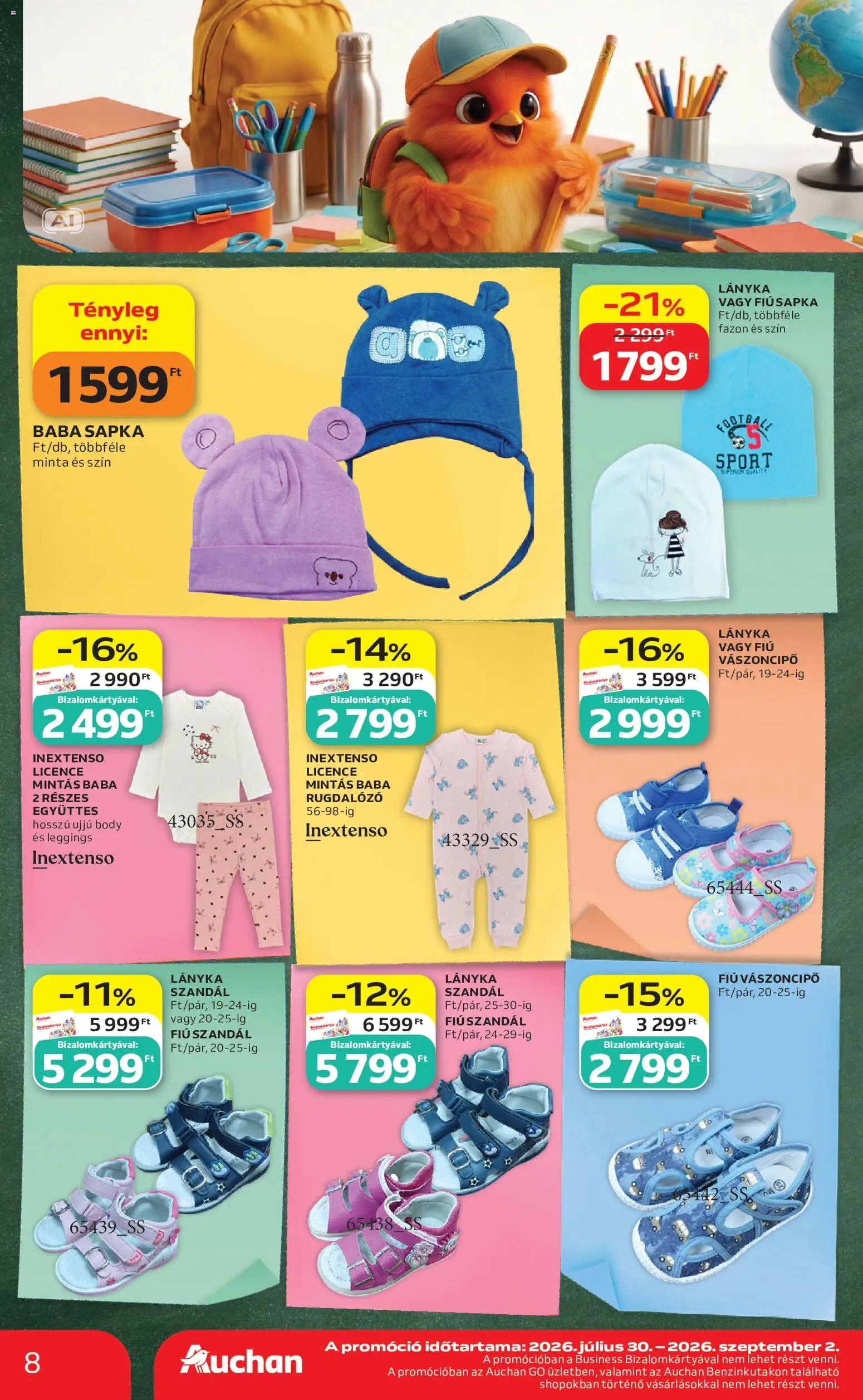 Auchan újság 2026.08.21. Auchan Iskolakezdés ajánlatok