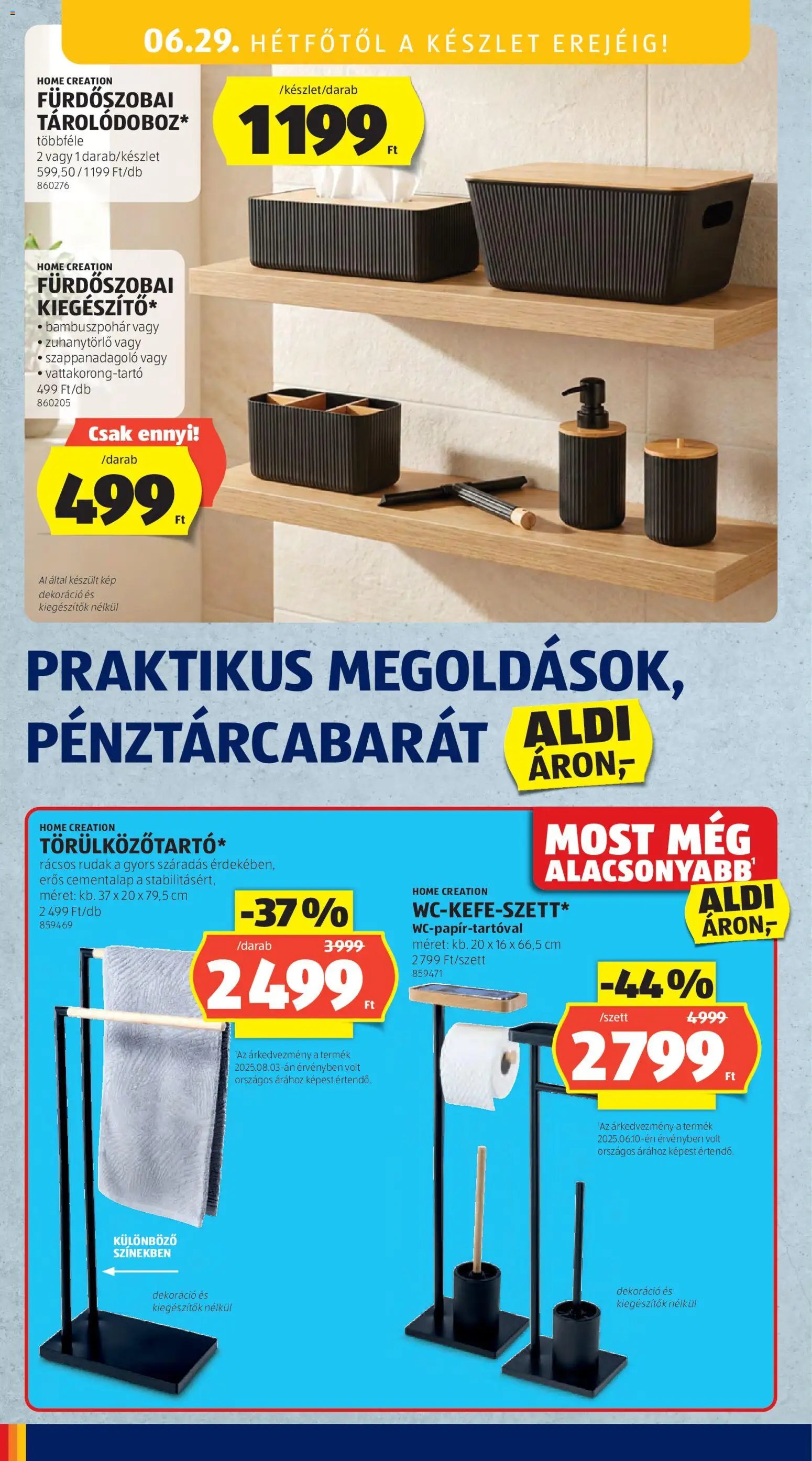 Aldi újság 2026.06.25. Aldi Középső sor termékei