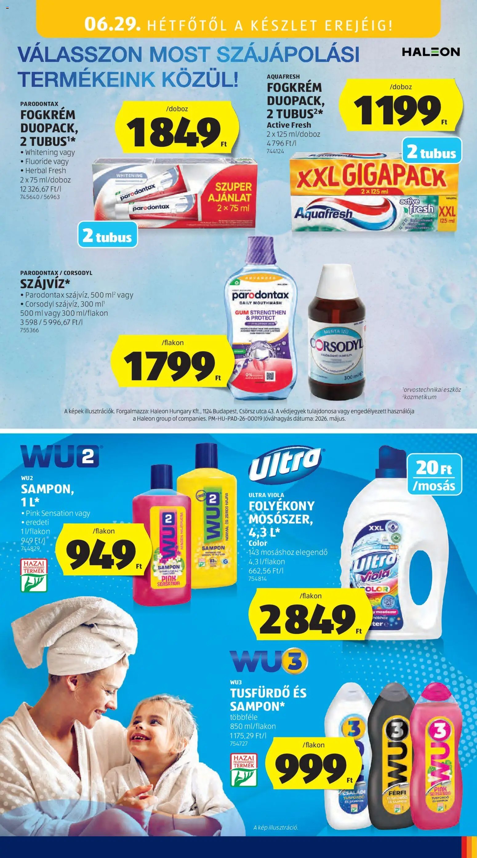 Aldi újság 2026.06.25. Aldi Középső sor termékei