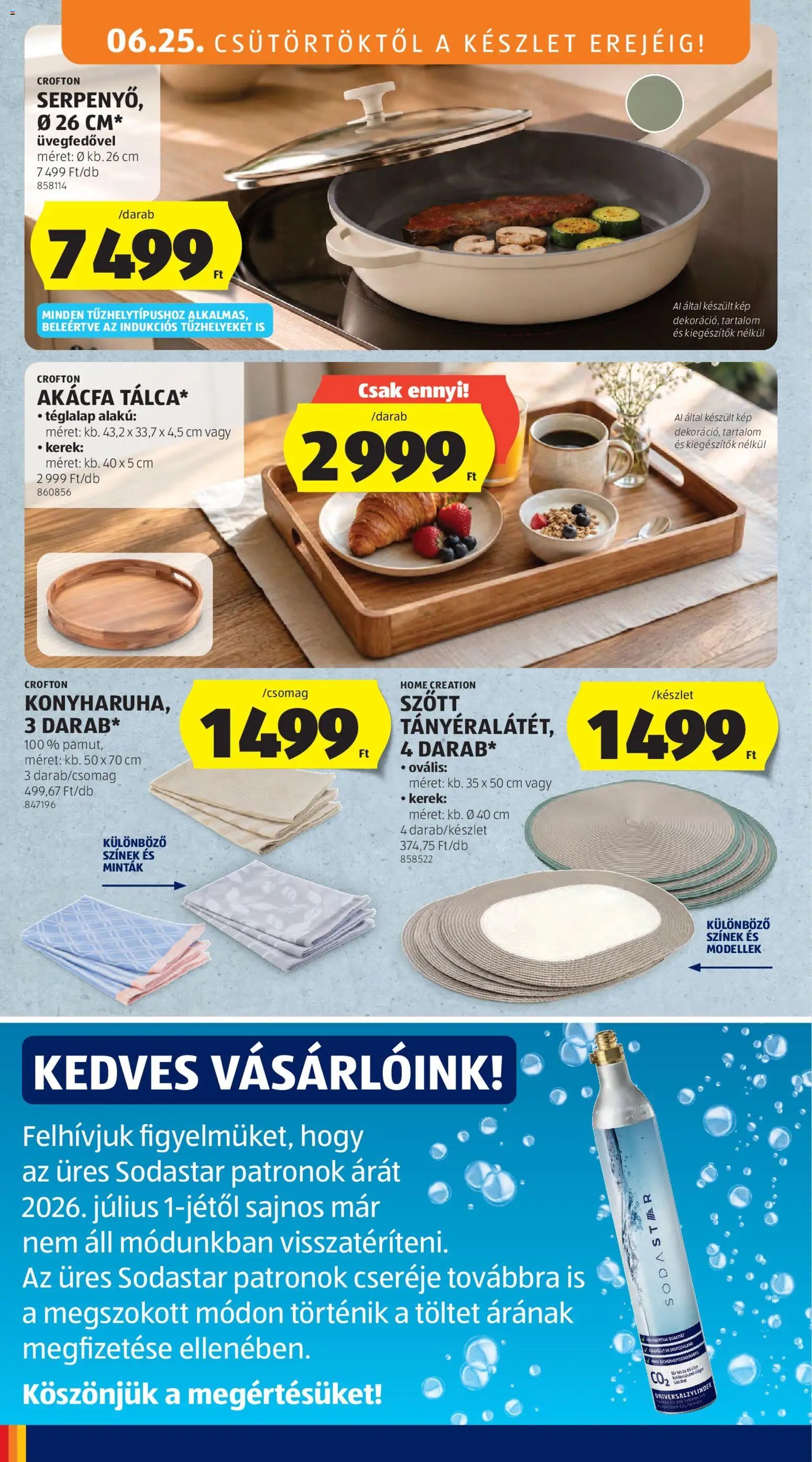 Aldi újság 2026.06.25. Aldi Középső sor termékei