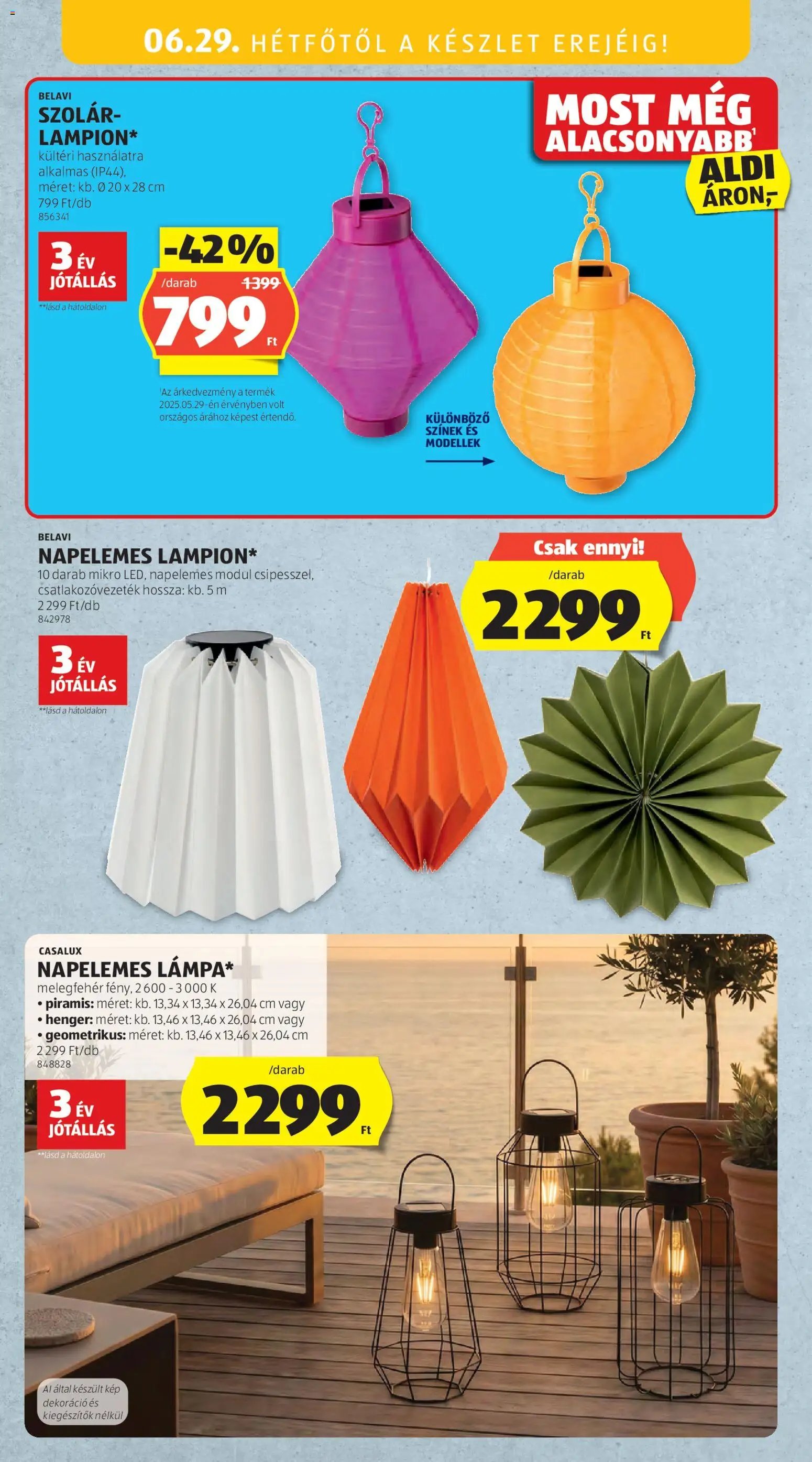 Aldi újság 2026.06.25. Aldi Középső sor termékei