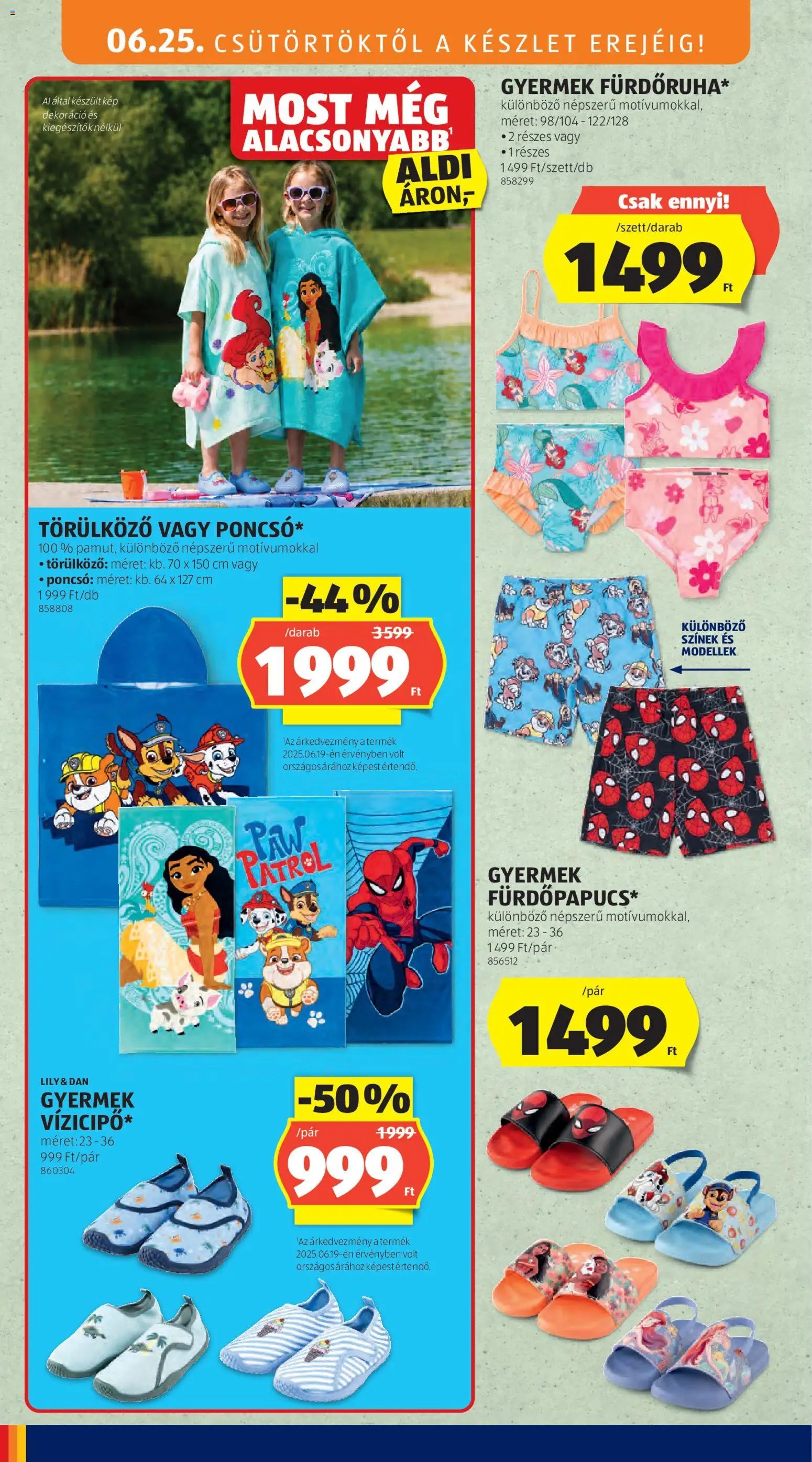 Aldi újság 2026.06.25. Aldi Középső sor termékei