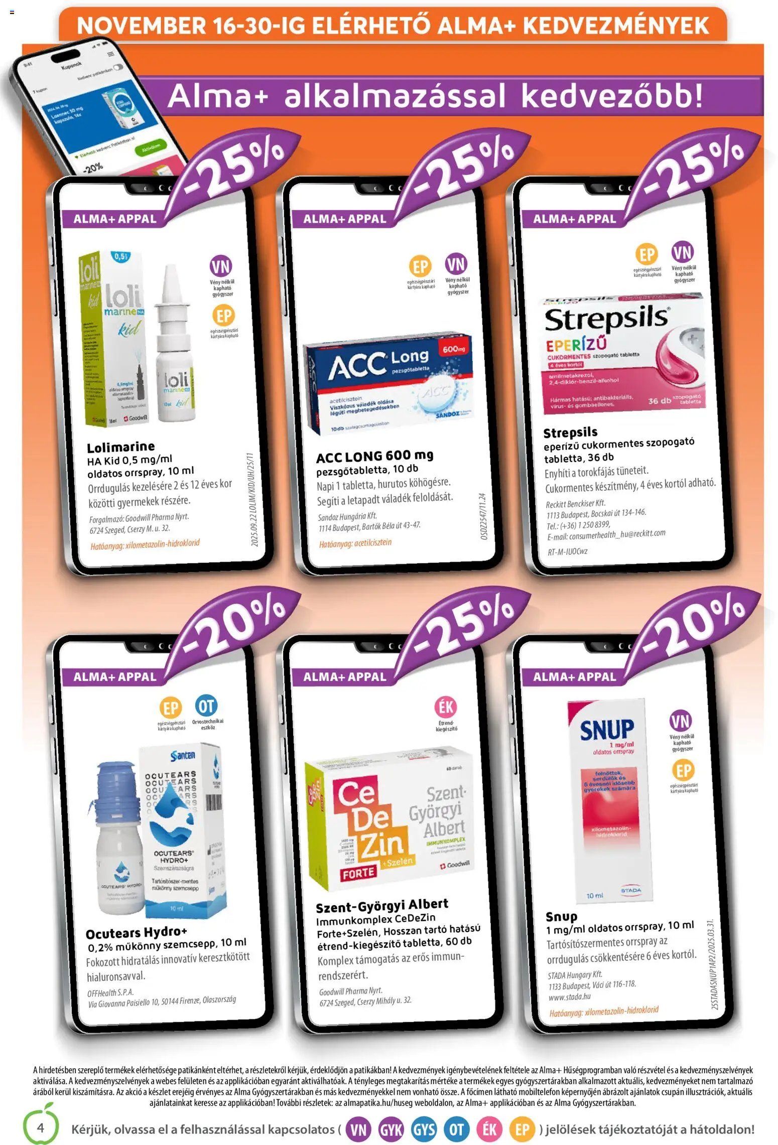 Alma Gyógyszertárak újság 2025.12.01. Akciós újság Alma Gyógyszertárak (2025-12-01 - 2025-12-31)