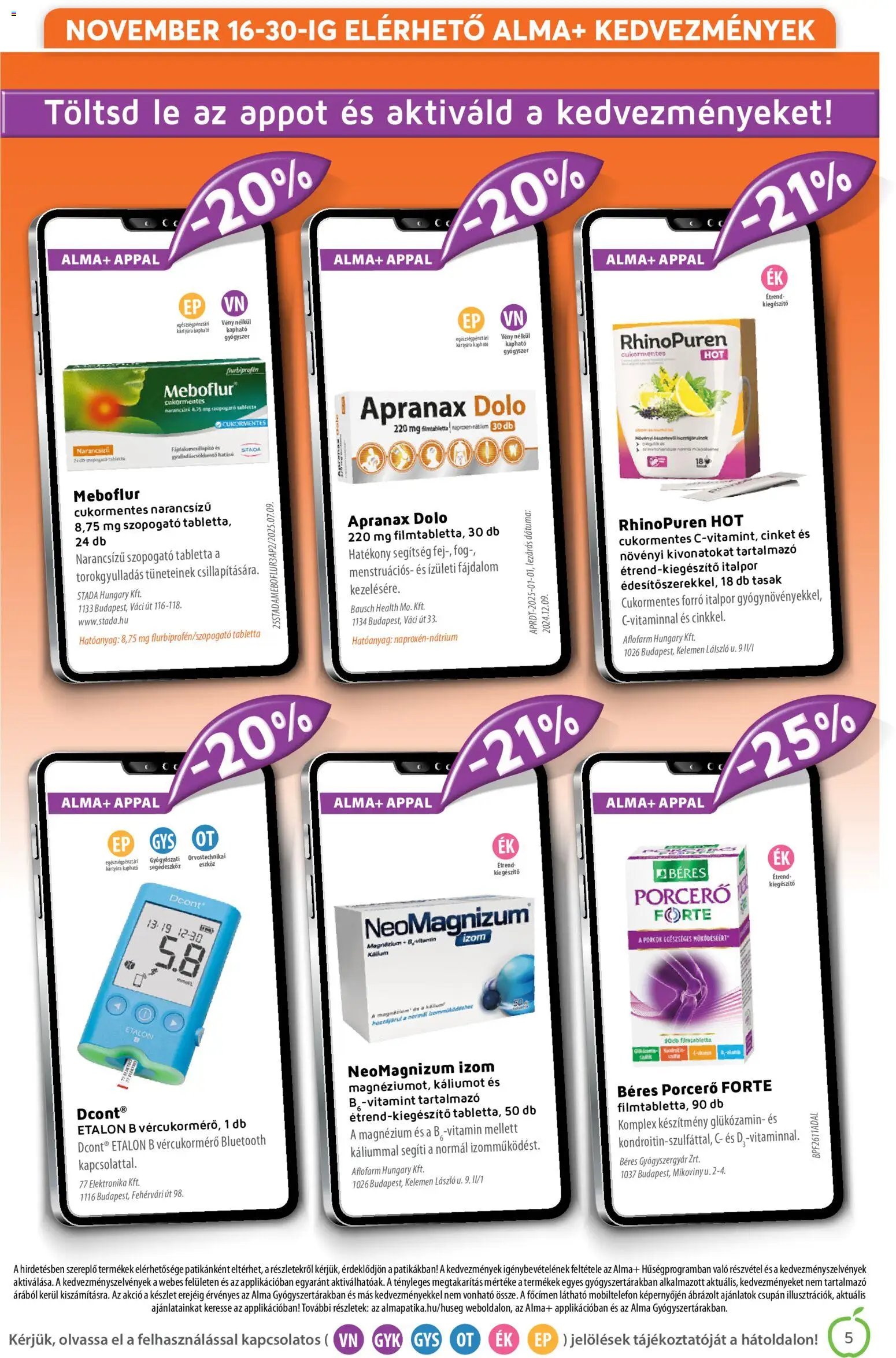 Alma Gyógyszertárak újság 2025.12.01. Akciós újság Alma Gyógyszertárak (2025-12-01 - 2025-12-31)