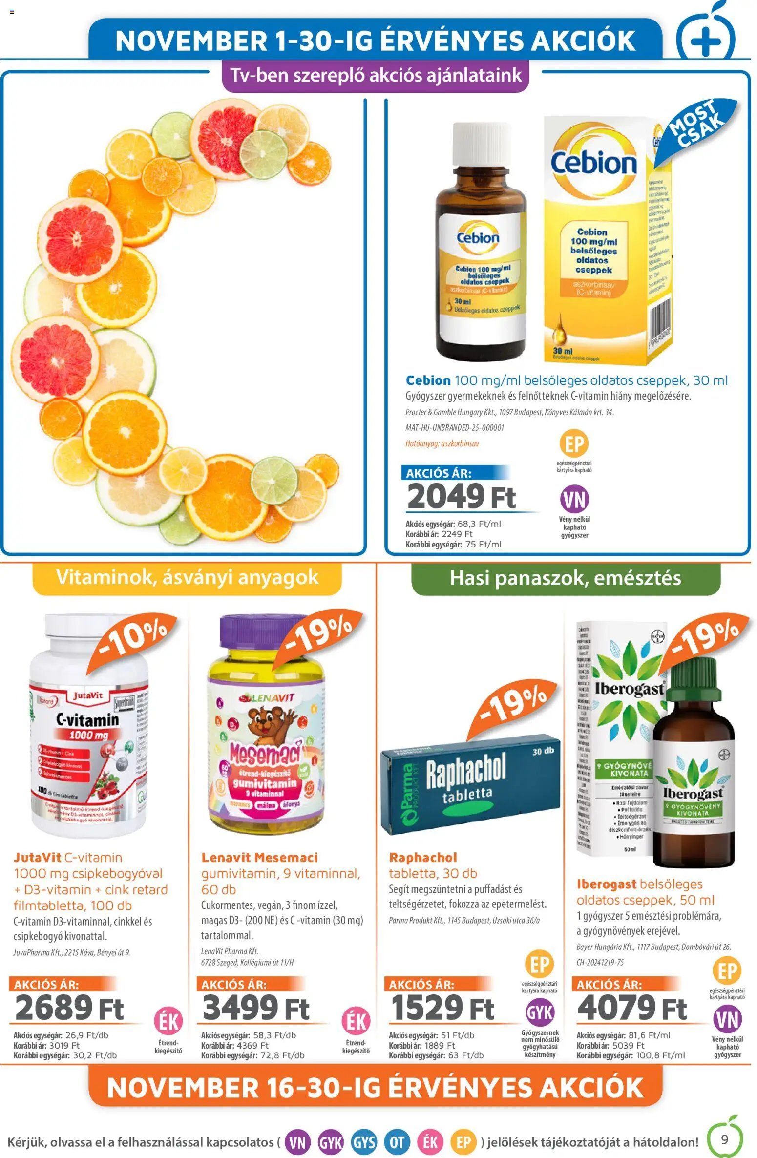 Alma Gyógyszertárak újság 2025.12.01. Akciós újság Alma Gyógyszertárak (2025-12-01 - 2025-12-31)