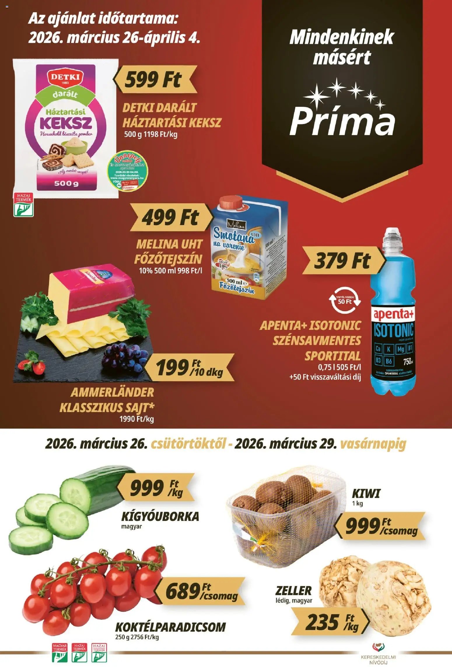 CBA Príma újság 2026.03.26. CBA Príma akciós újság (2026-03-26 - 2026-04-04)