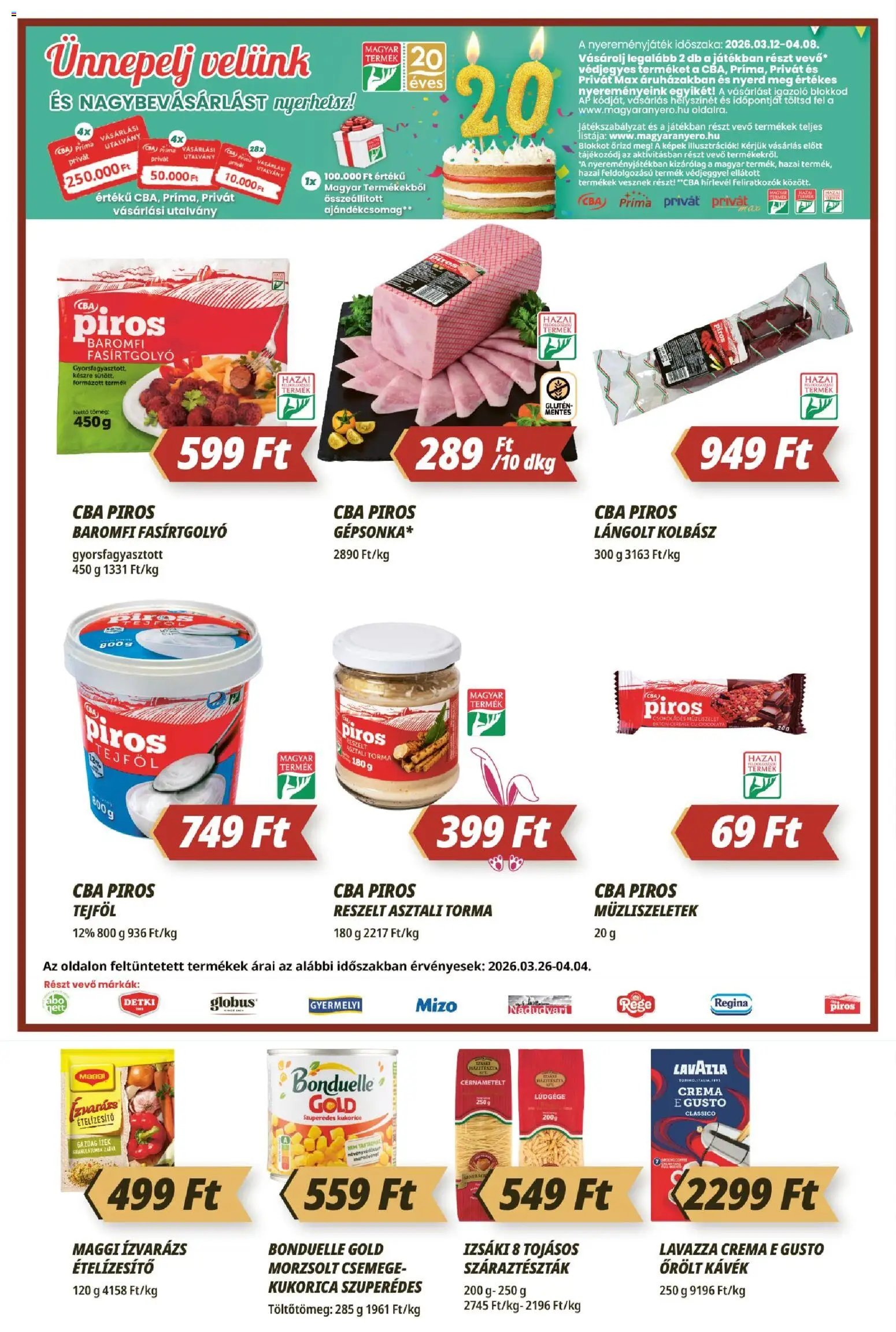 CBA Príma újság 2026.03.26. CBA Príma akciós újság (2026-03-26 - 2026-04-04)